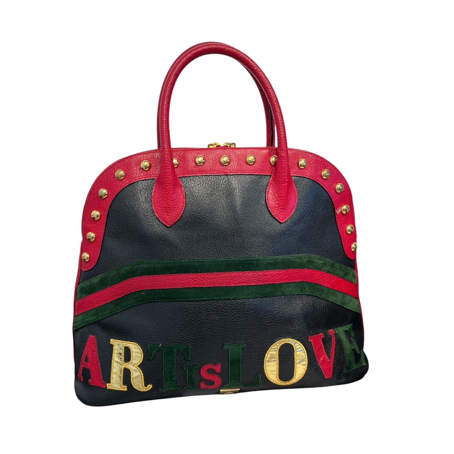 MOSCHINO/Tote Bag/Leather/BLK/ART IS LOVE 90'S BAG view 2
