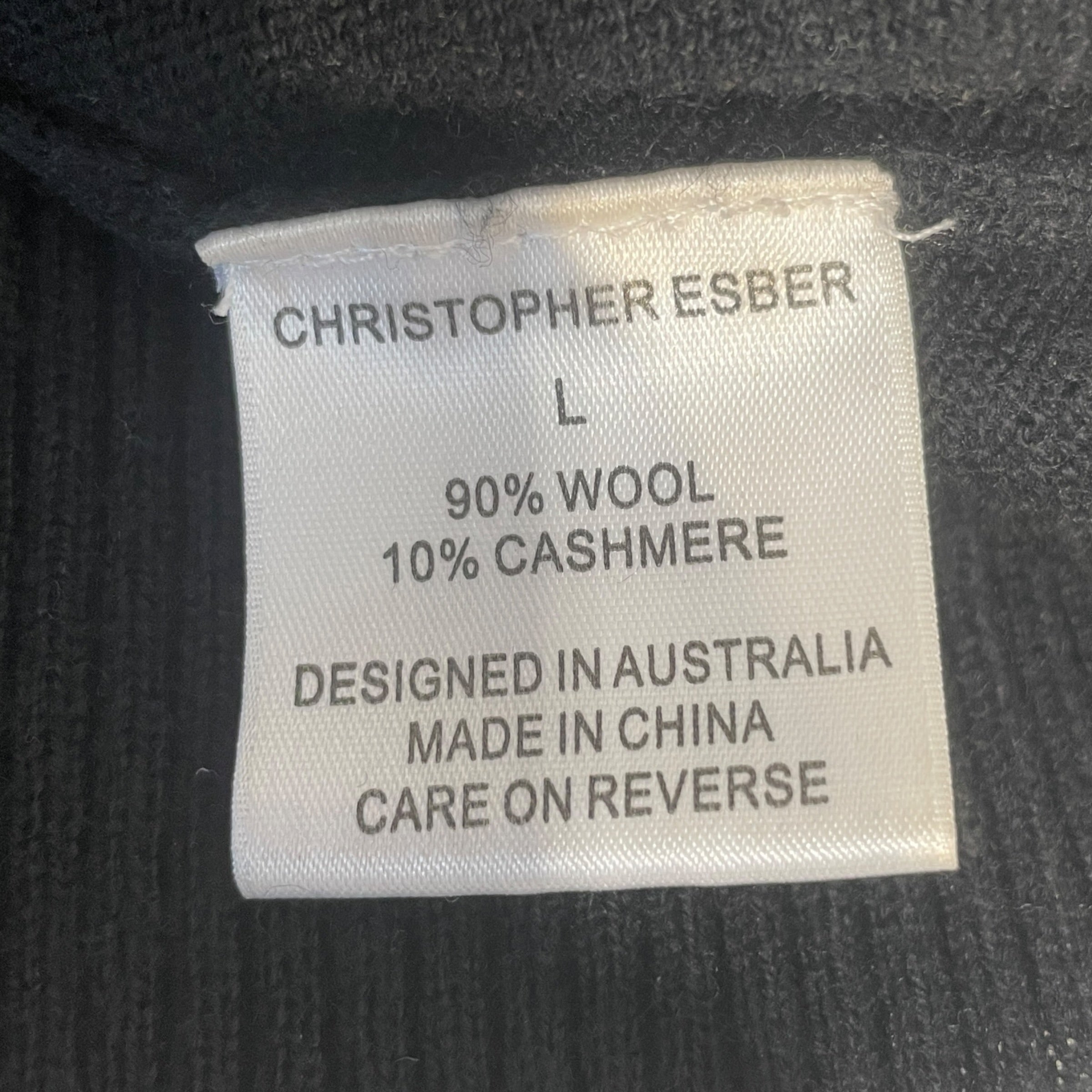 Christopher Esber/Tops/L/Wool/BLK/Wrap Around 1 sleeve view 4