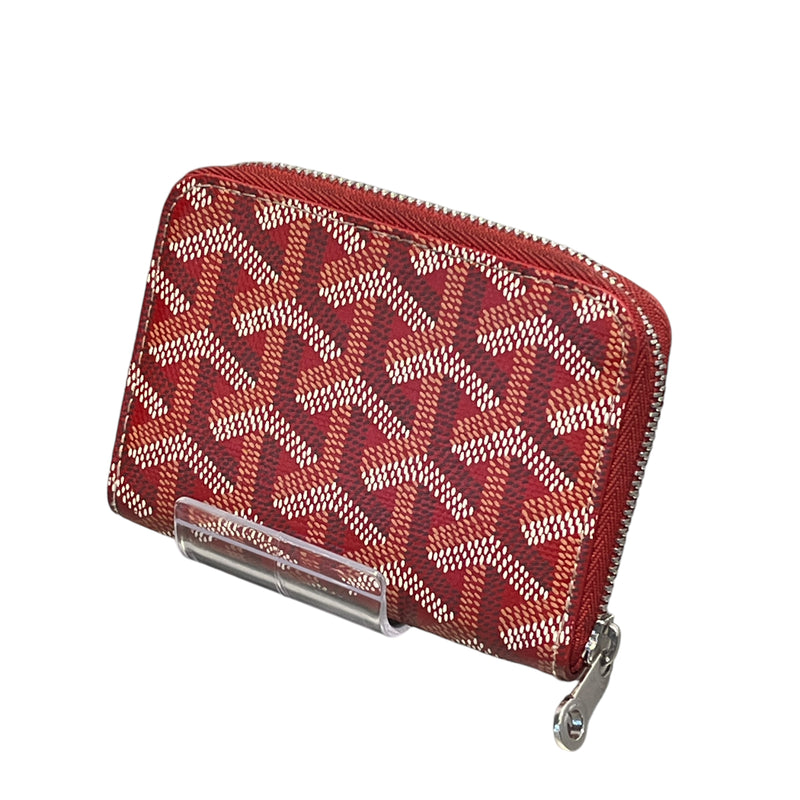 GOYARD Wallet Monogram Leather RED Matignon Zip Wallet 2nd STREET USA