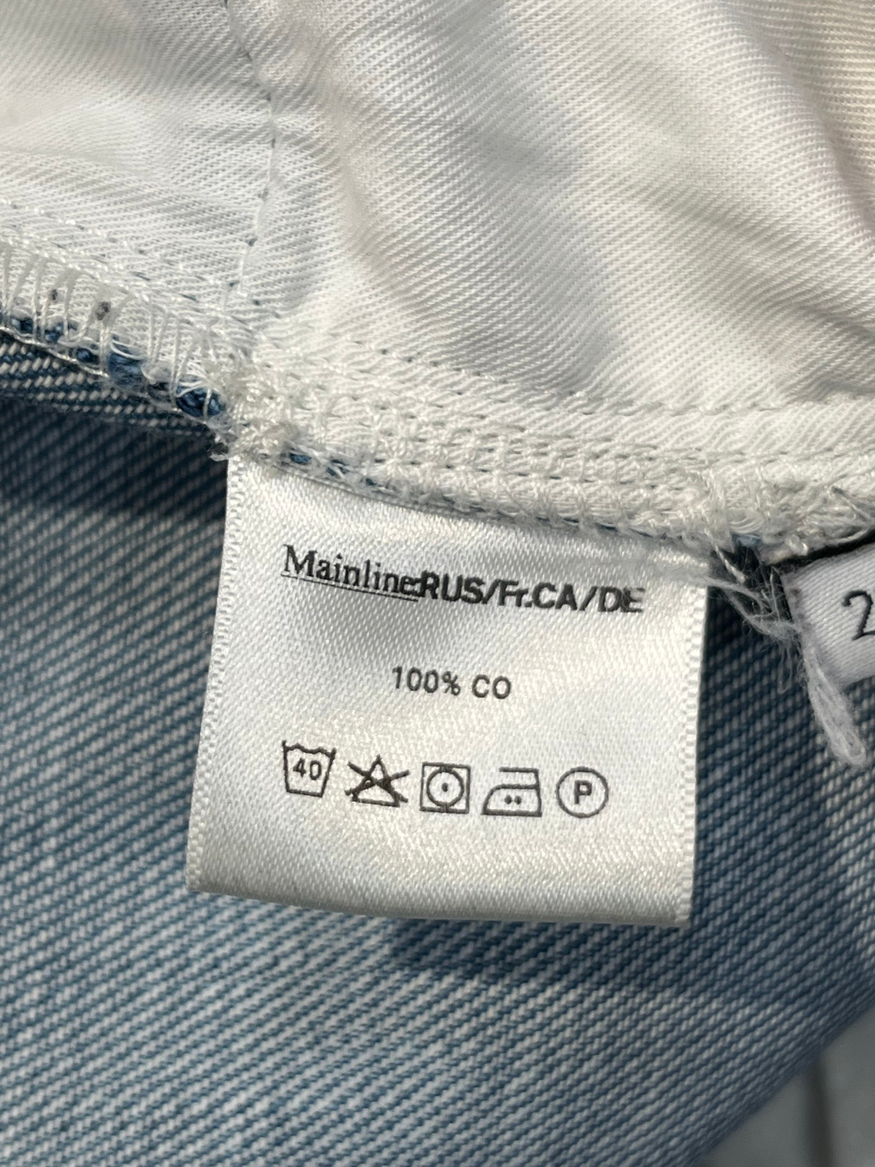 Mainline:RUS/Fr.CA/DE/Straight Pants/28/Cotton/BLU/ELLA PANEL JEANS WHT STAR BTN view 3
