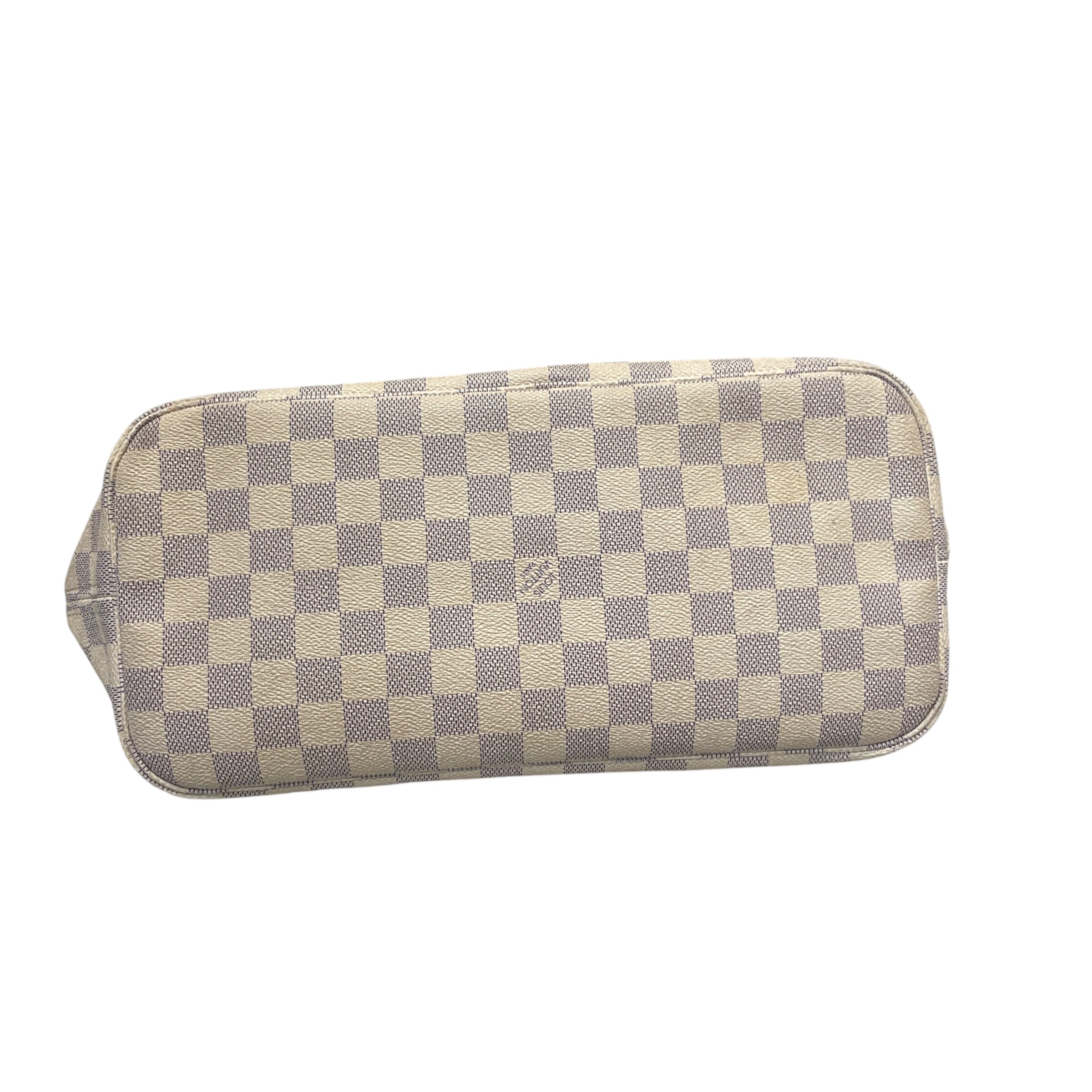 LOUIS VUITTON/Tote Bag/Leather/WHT/Damier Azur view 6