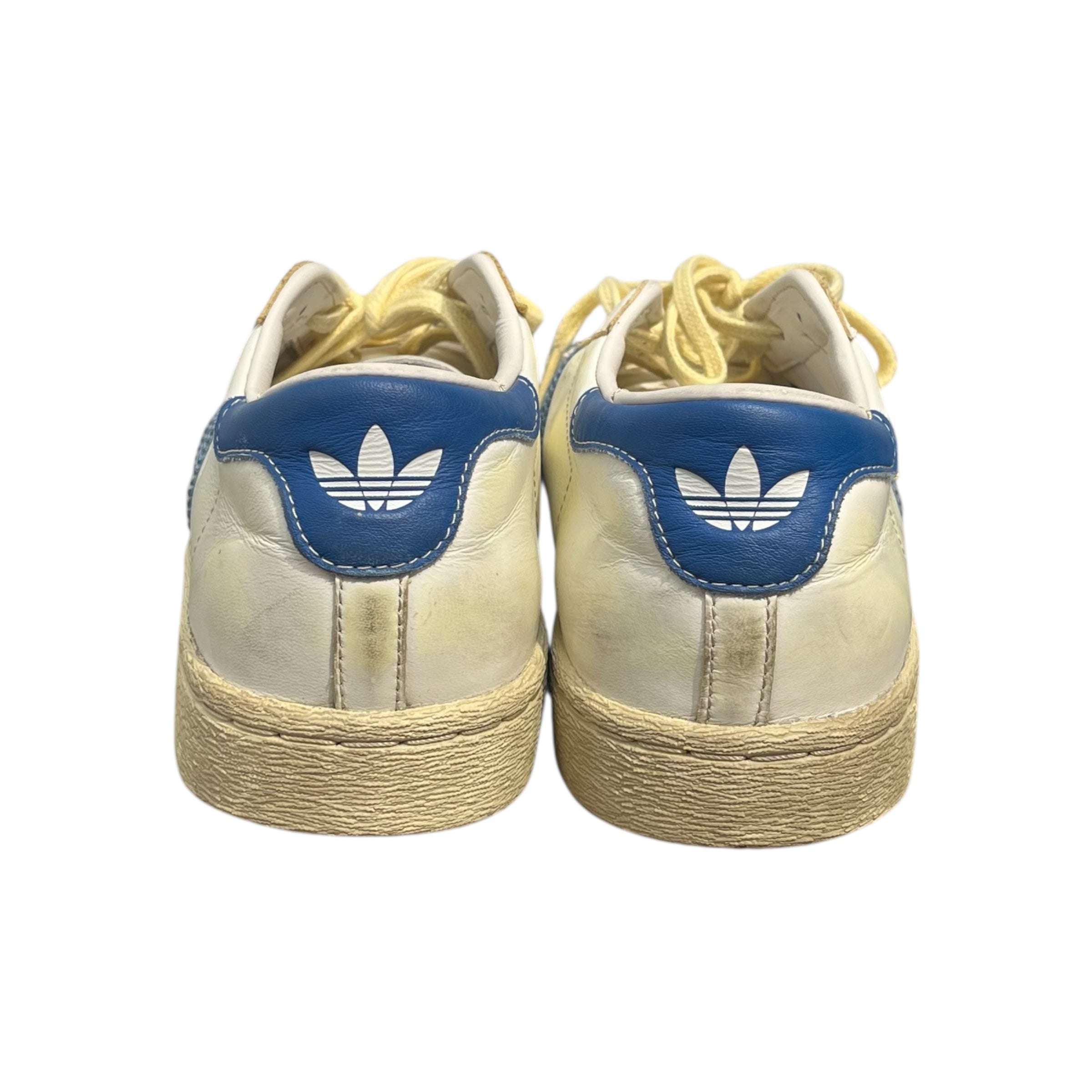 WILLY CHAVARRIA/adidas/Low-Sneakers/US 9/Leather/WHT/blue stripes yellow tint view 3