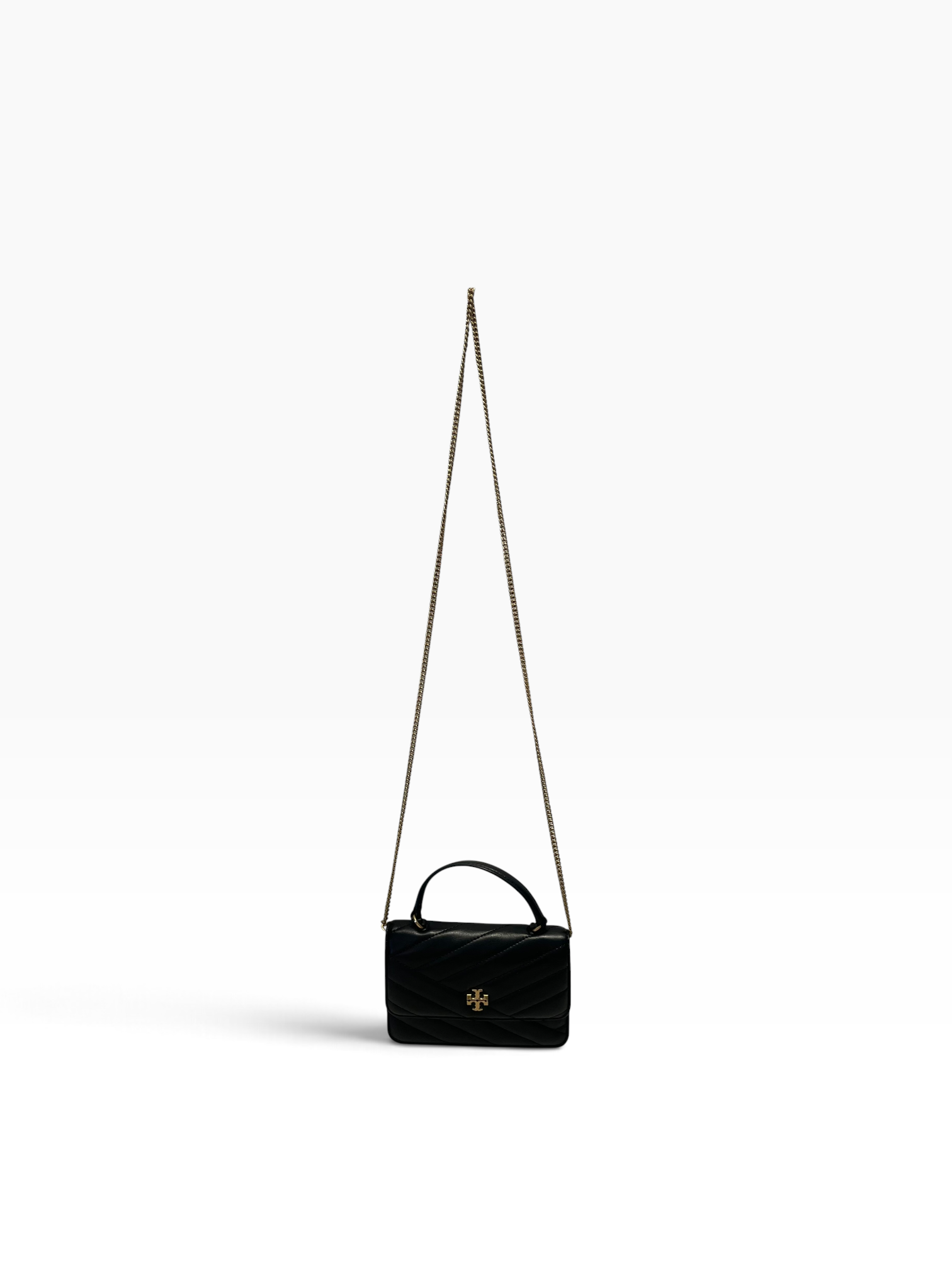 TORY BURCH/Cross Body Bag/Leather/BLK/KIRA CHEVRON QUILTED BAG view 1