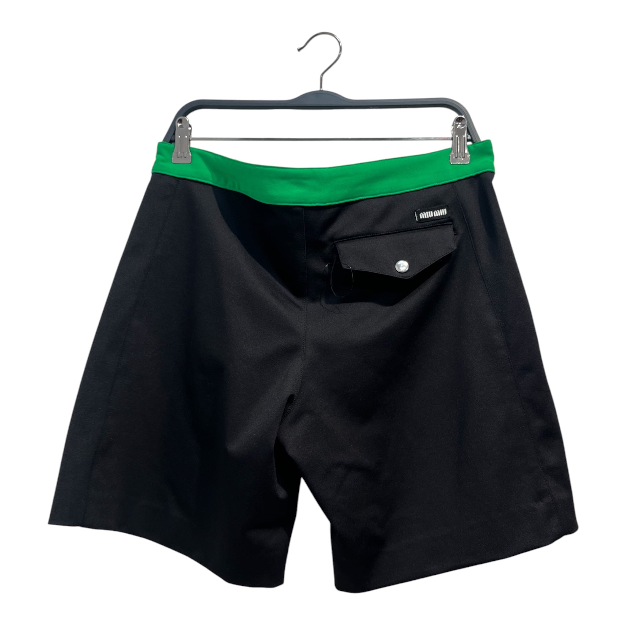 MIU MIU/Shorts/M/Cotton/BLK/GREEN WAIST BAND view 2