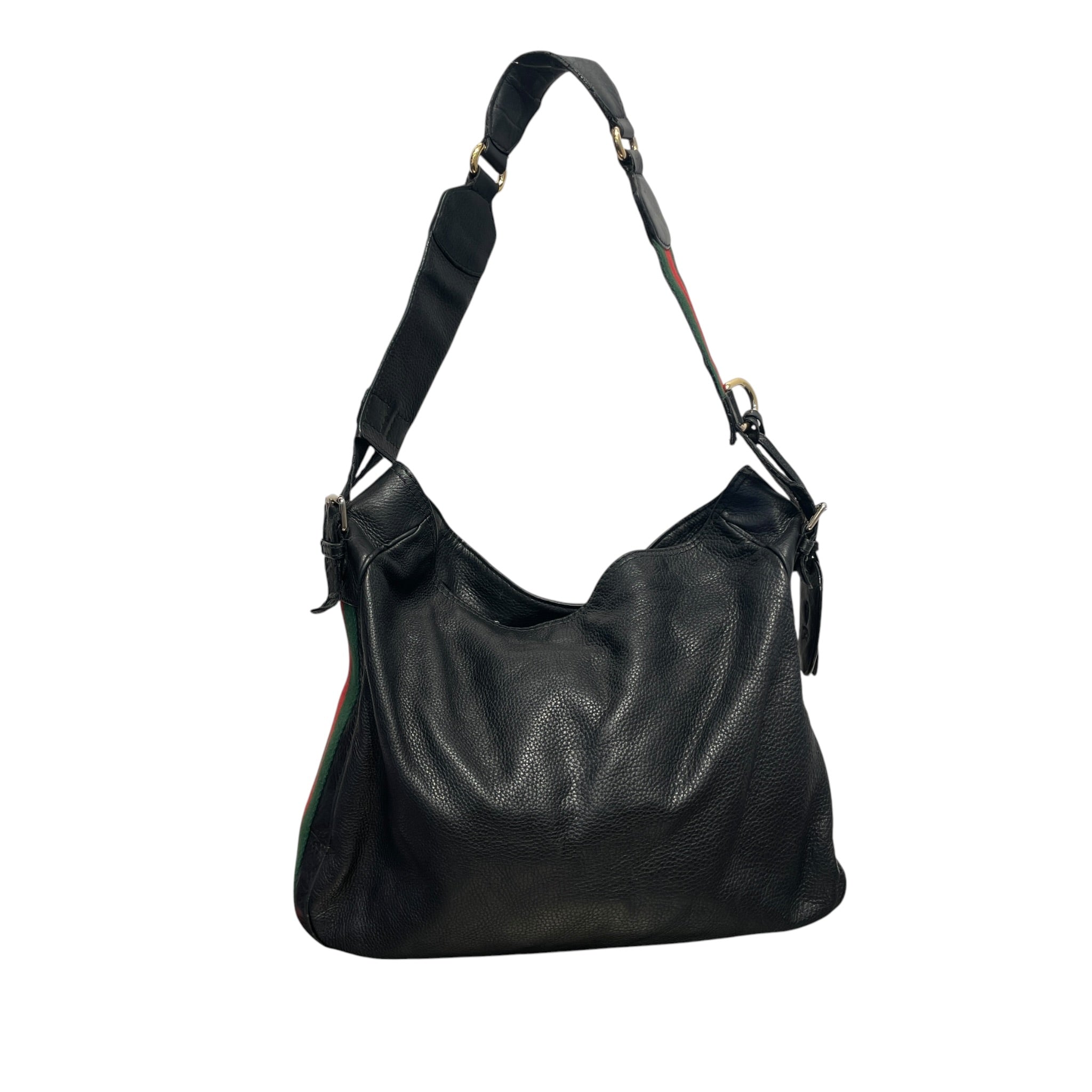 GUCCI/Hand Bag/Leather/BLK/heritage shoulder bag view 1