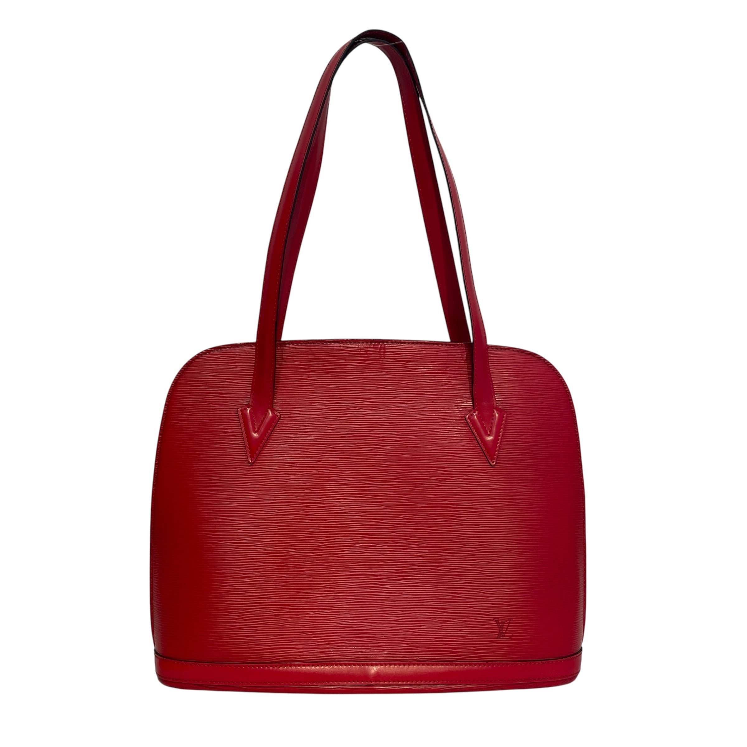 LOUIS VUITTON/Hand Bag/Leather/RED/Lussac Epi Leather Top Handle view 1