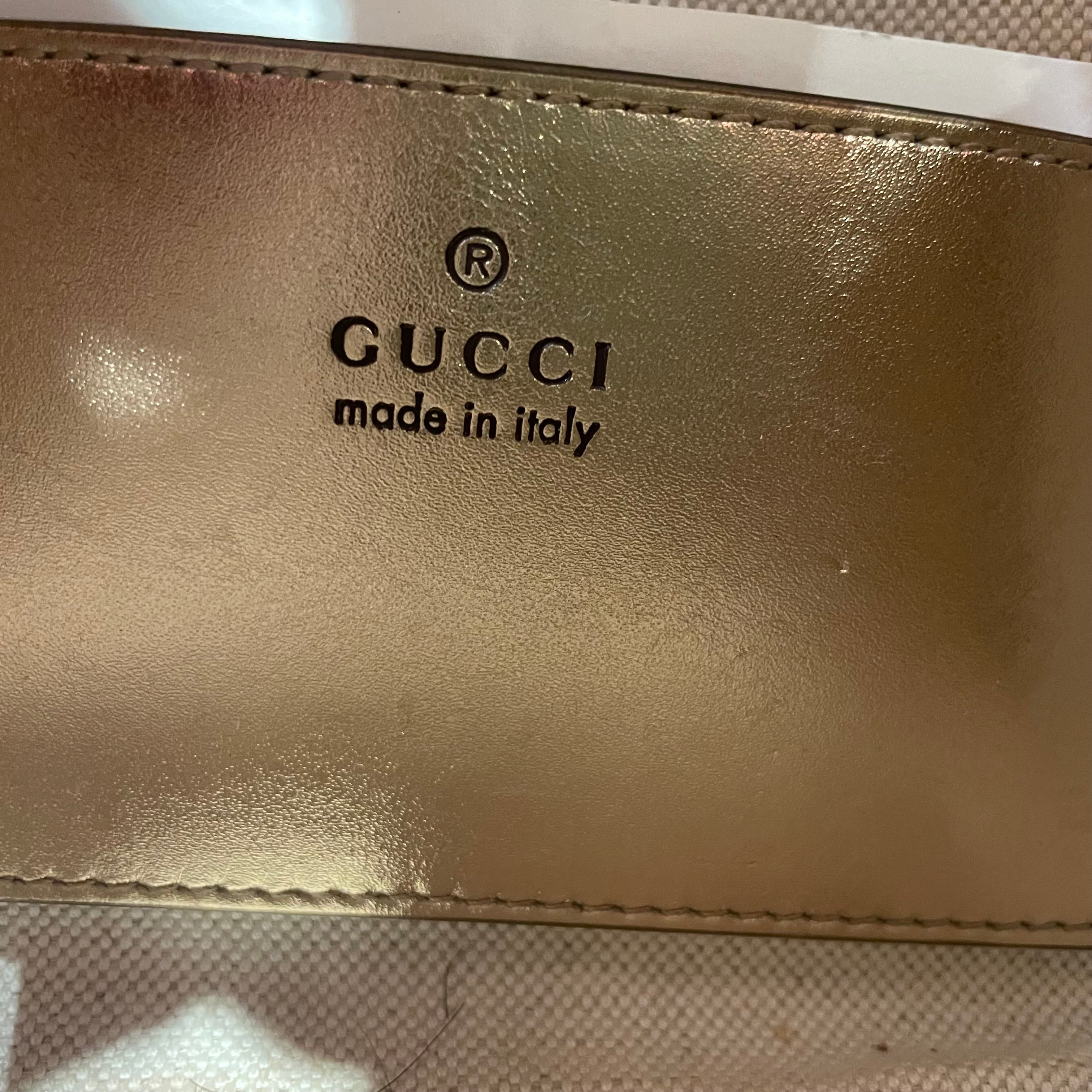 GUCCI/Cross Body Bag/Leather/GLD/Blondie Top Handle view 4