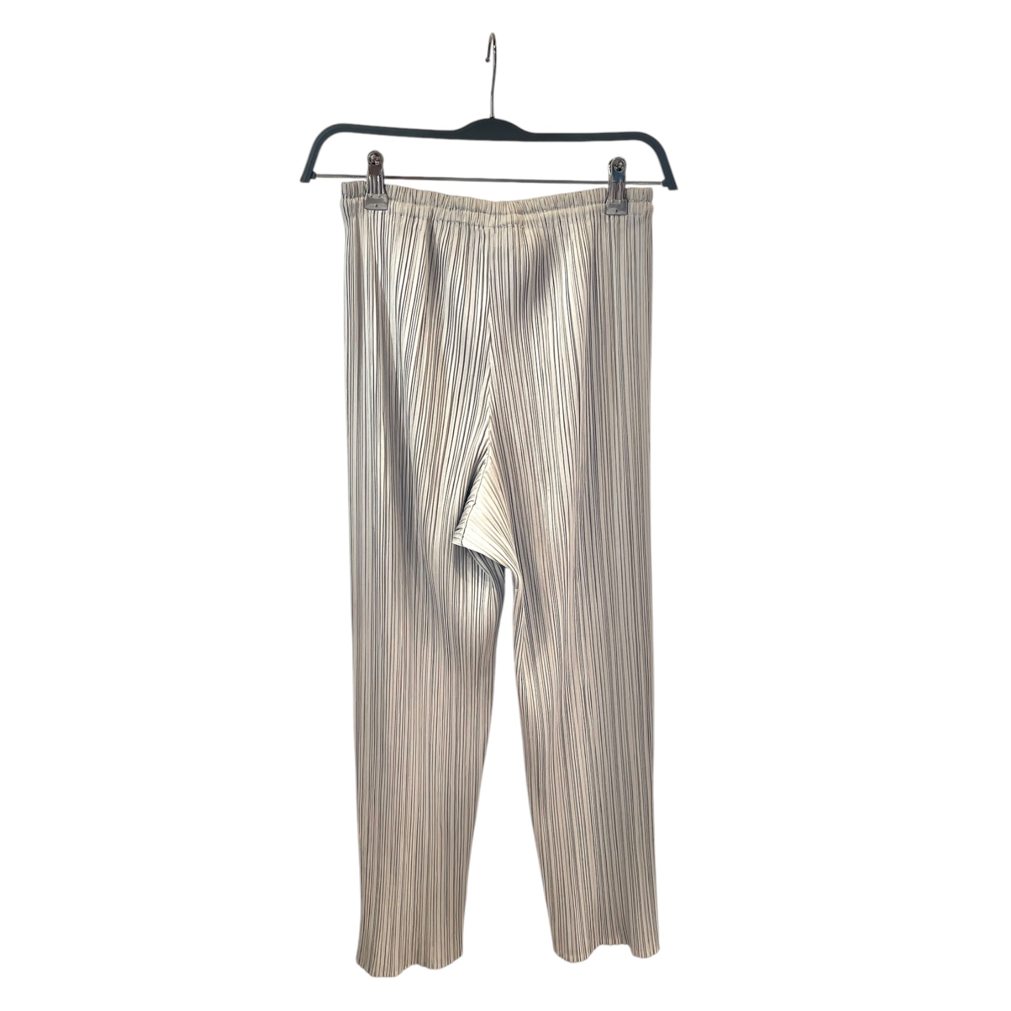 PLEATS PLEASE ISSEY MIYAKE/Straight Pants/1/Polyester/GRY/PLEATED ELASTIC WAIST view 2