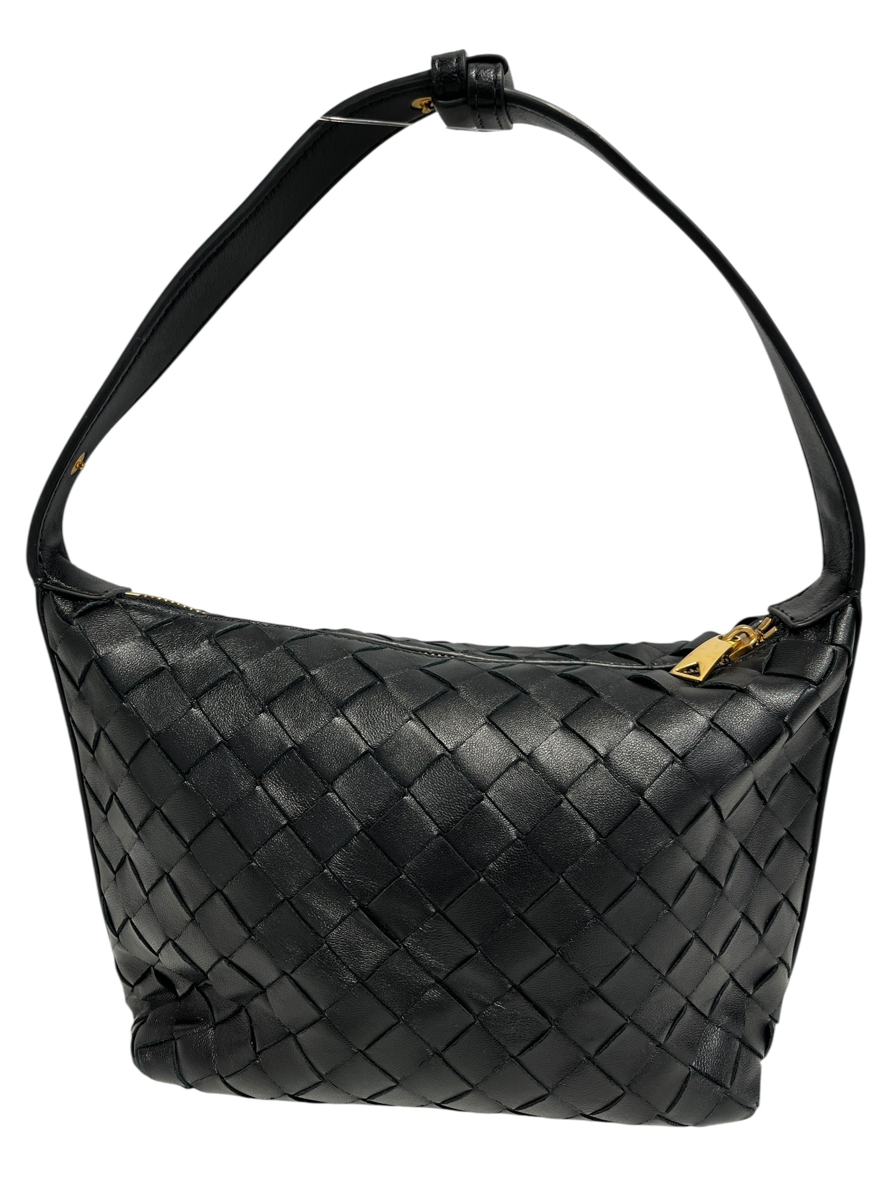 BOTTEGA VENETA/Hand Bag/Leather/BLK/WALLACE MINI WOVEN view 2
