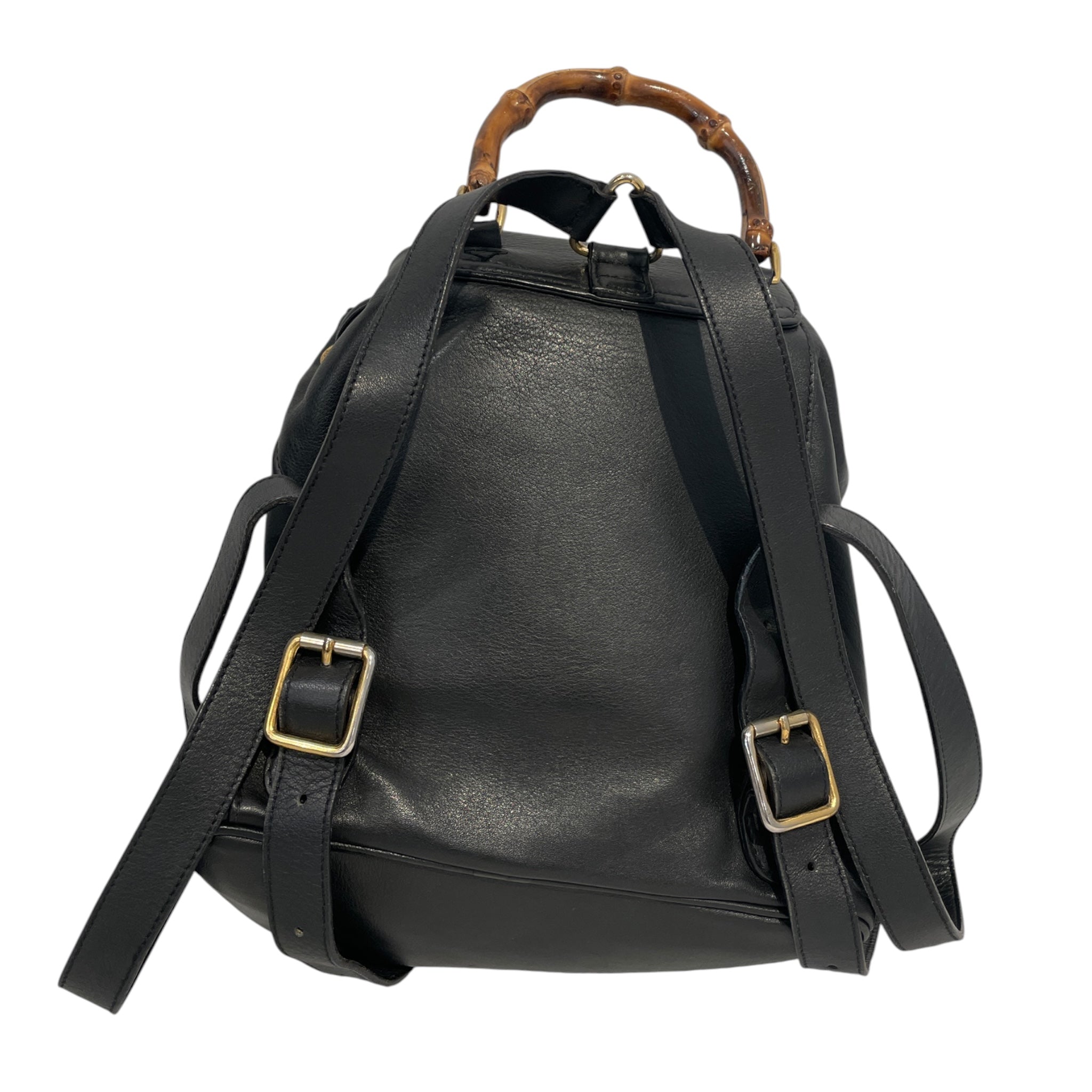 GUCCI/Backpack/Leather/BLK/bamboo mini backpack black view 2