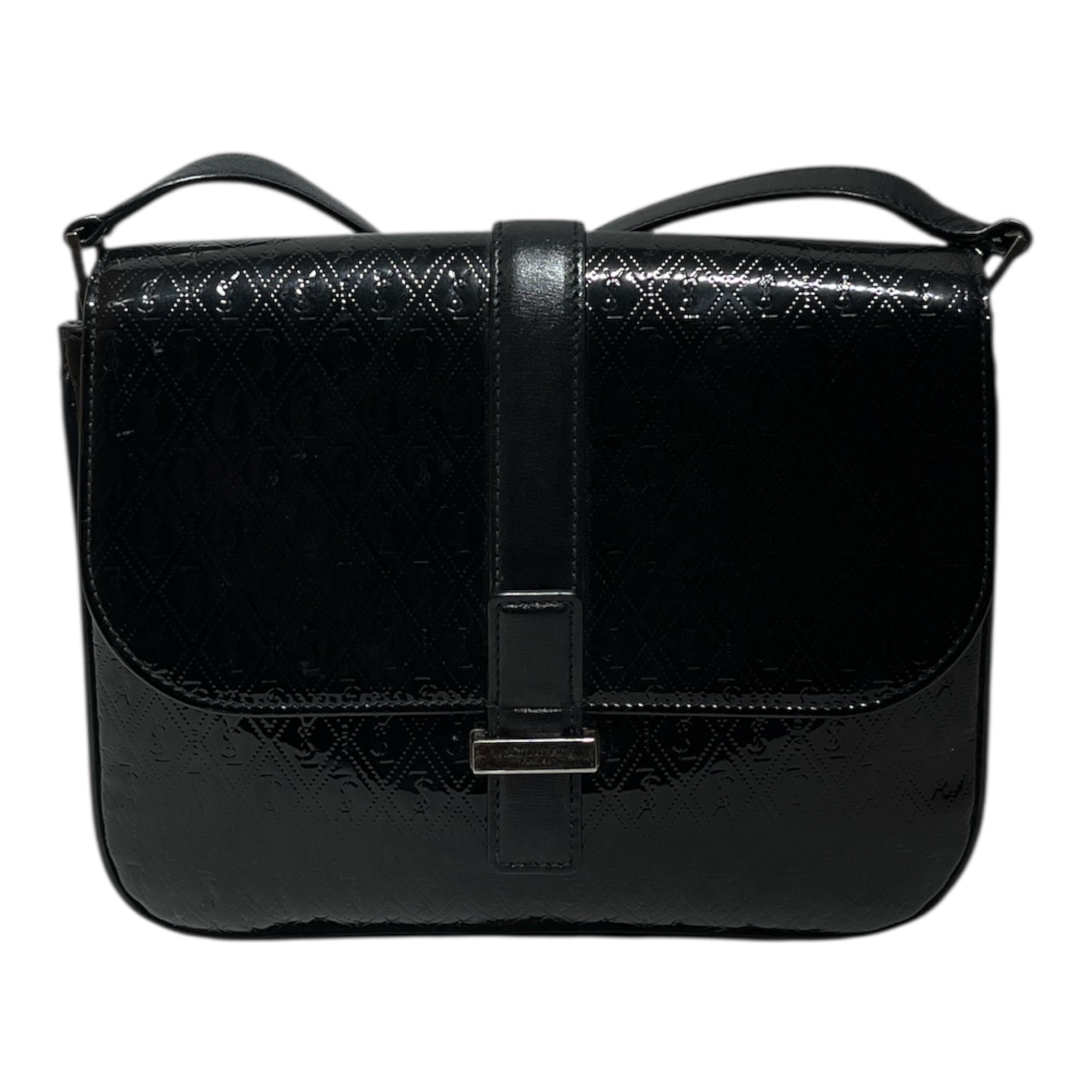 SAINT LAURENT/Cross Body Bag/Monogram/Leather/BLK/2020 Le Monogramme Patent view 1