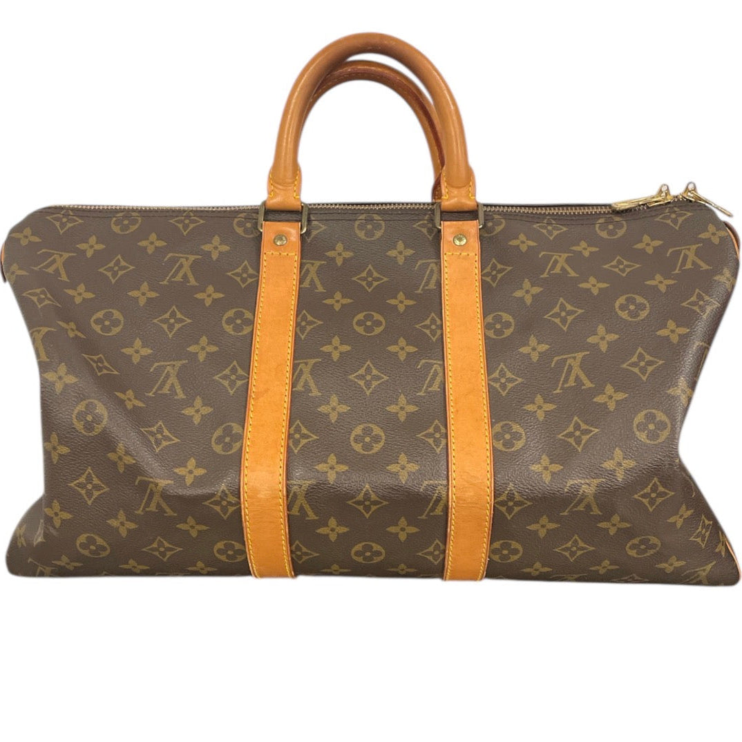 LOUIS VUITTON/Bag/Monogram/Leather/BRW/LV KEEPALL DUFFLE BAG view 2