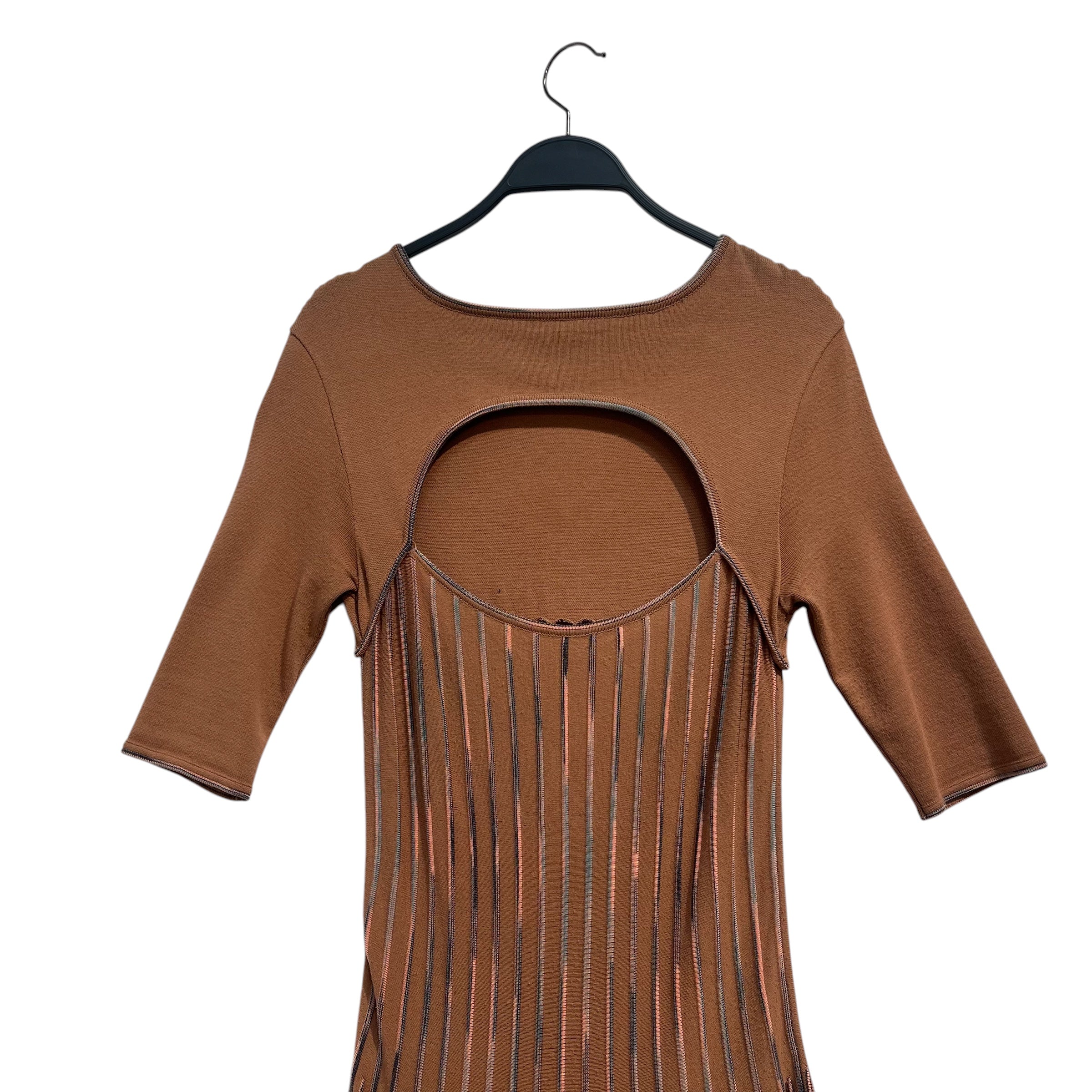 MISSONI/LS Dress/40/Stripe/Polyester/BEG/BLU/PNK STRIPES, 4338 view 2