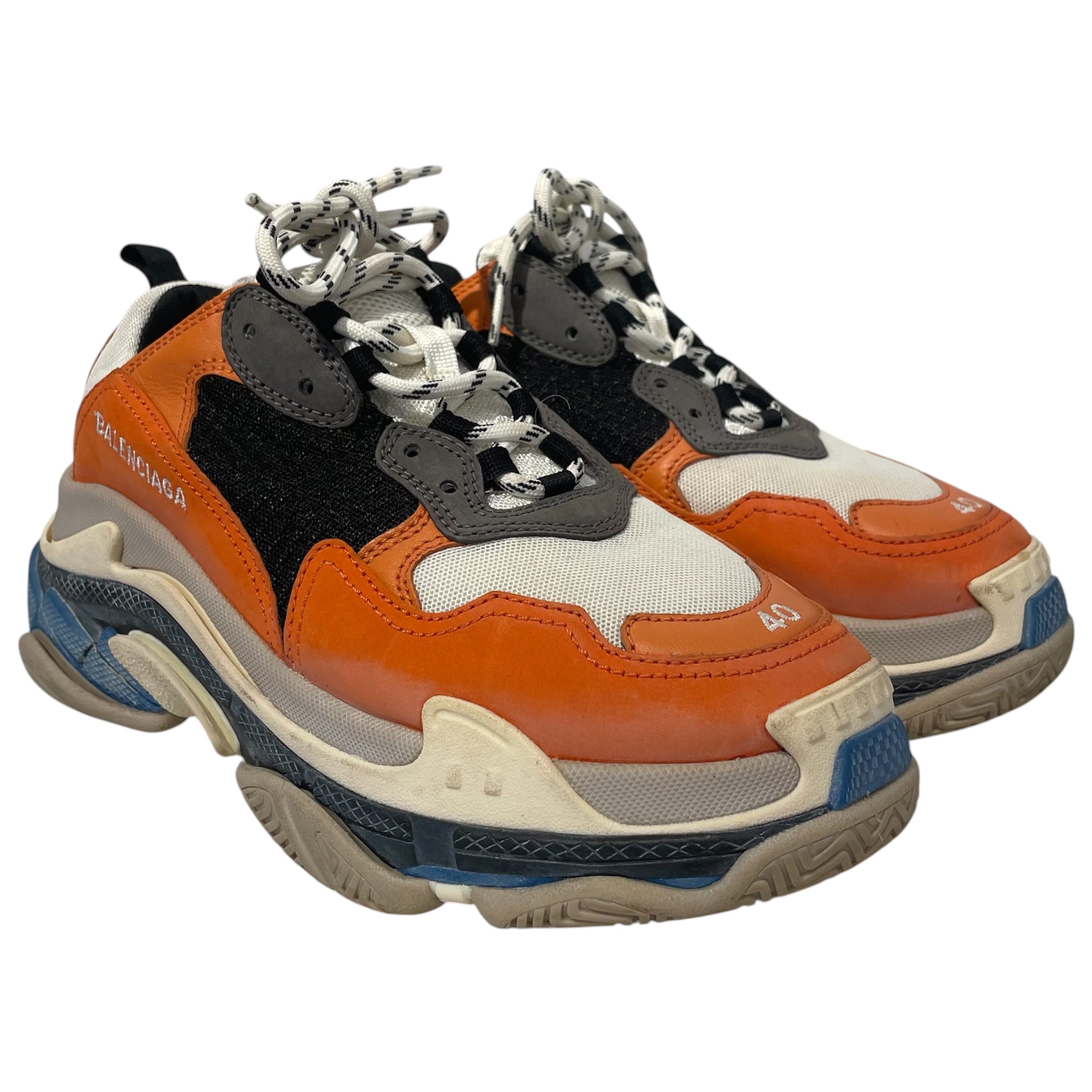 BALENCIAGA/Low-Sneakers/US 10/Cotton/ORN/ view 1