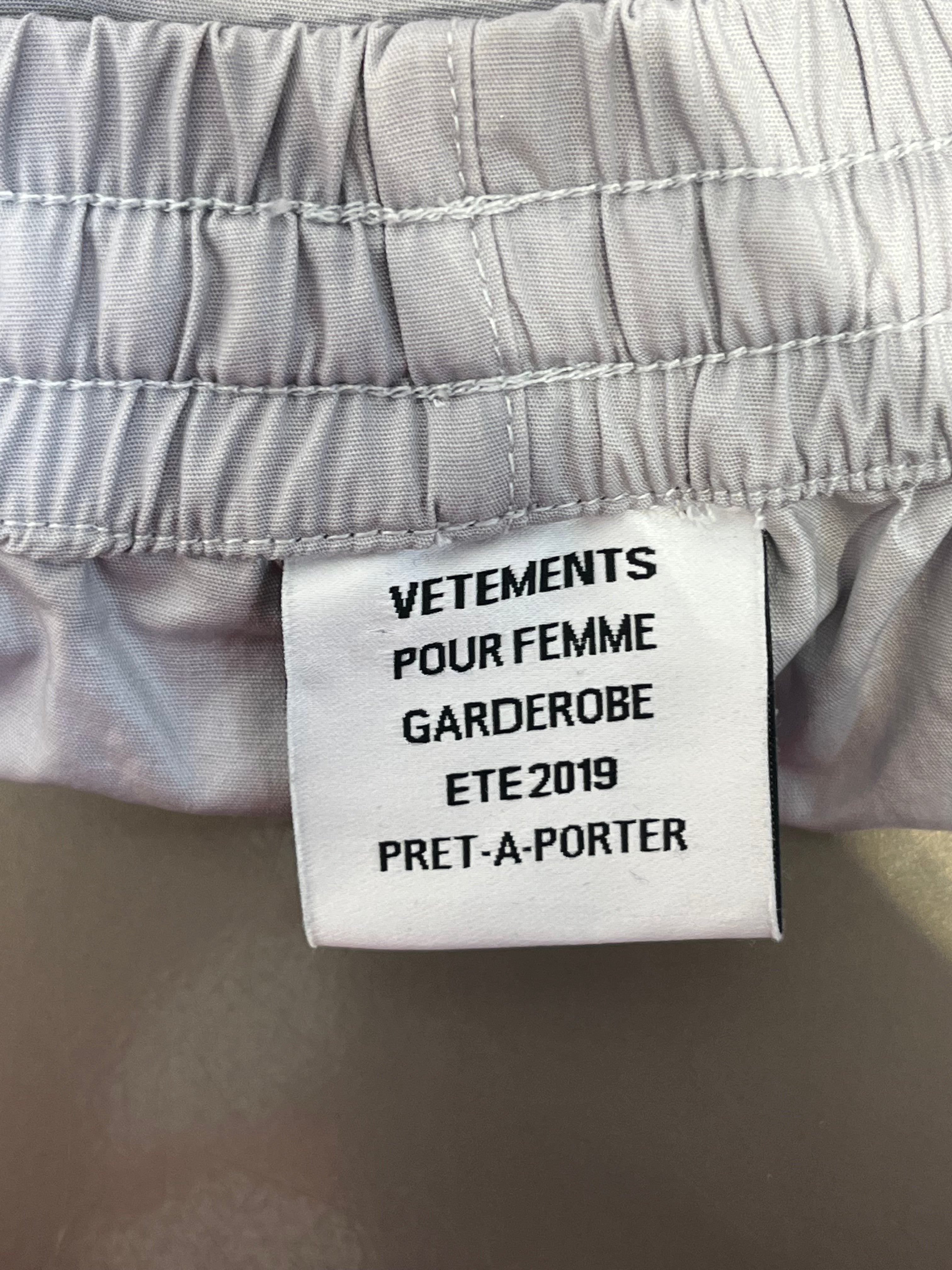 VETEMENTS/Bottoms/XS/Nylon/GRY/NYLON TRACK PANTS view 3