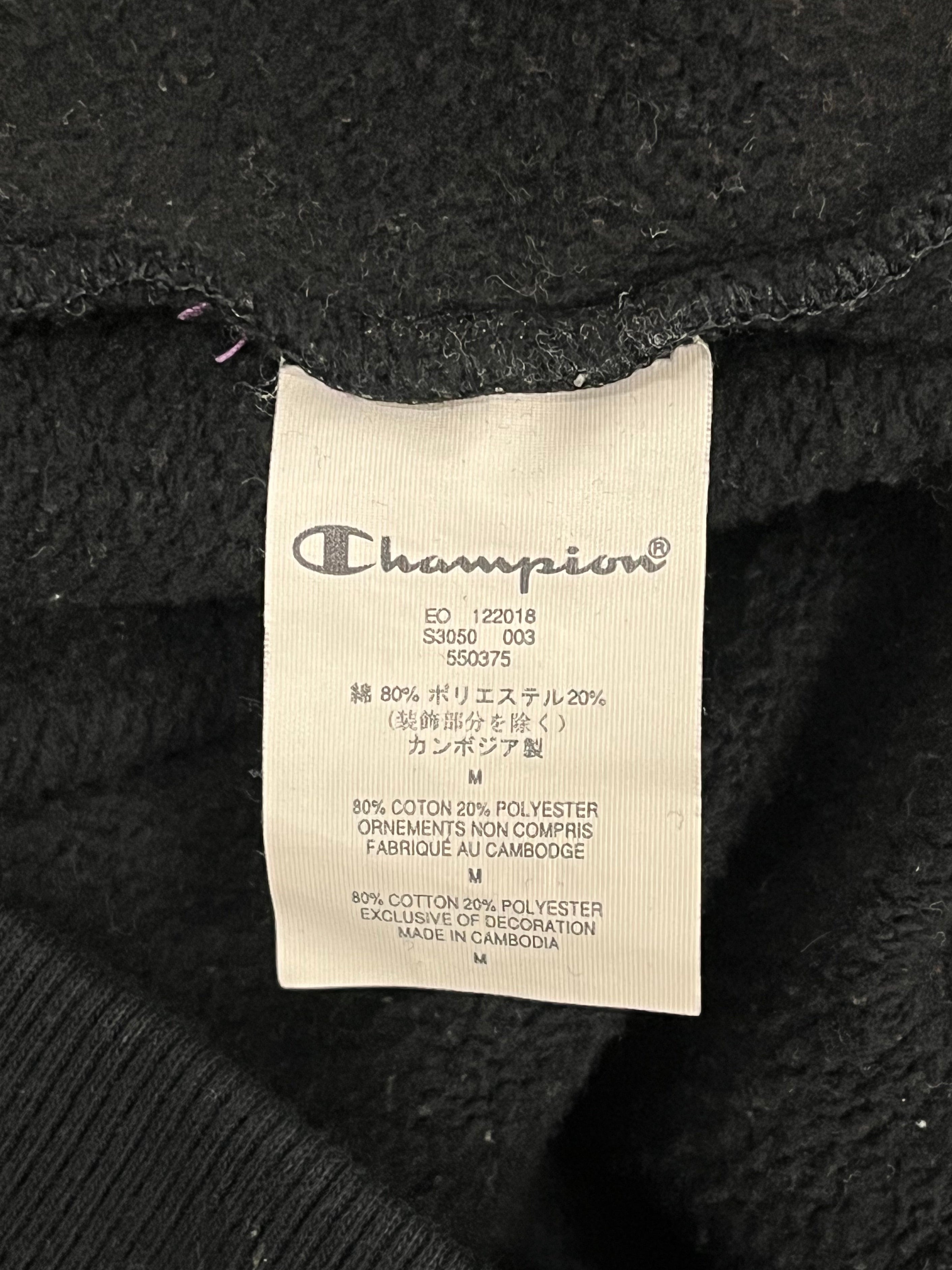 Supreme/Champion/Hoodie/M/Cotton/BLK/ champion on hood view 4