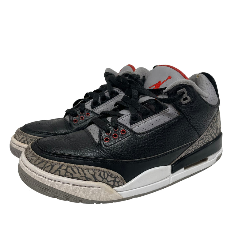 Jordan/Low-Sneakers/US 8/Leather/BLK/BLACK CEMENT 3S