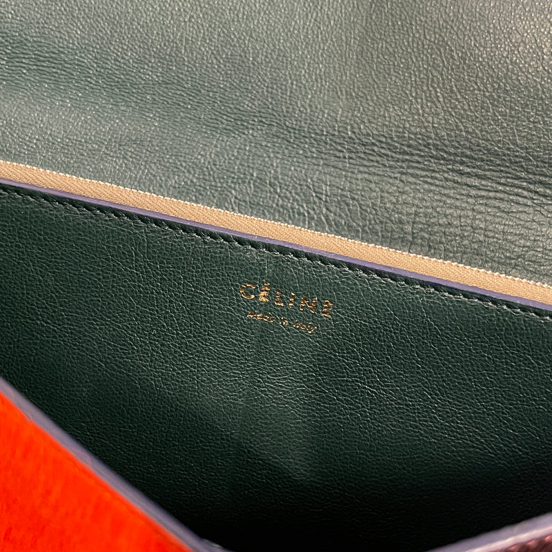 CELINE/Clutch Bag/Leather/MLT/suede pony hair