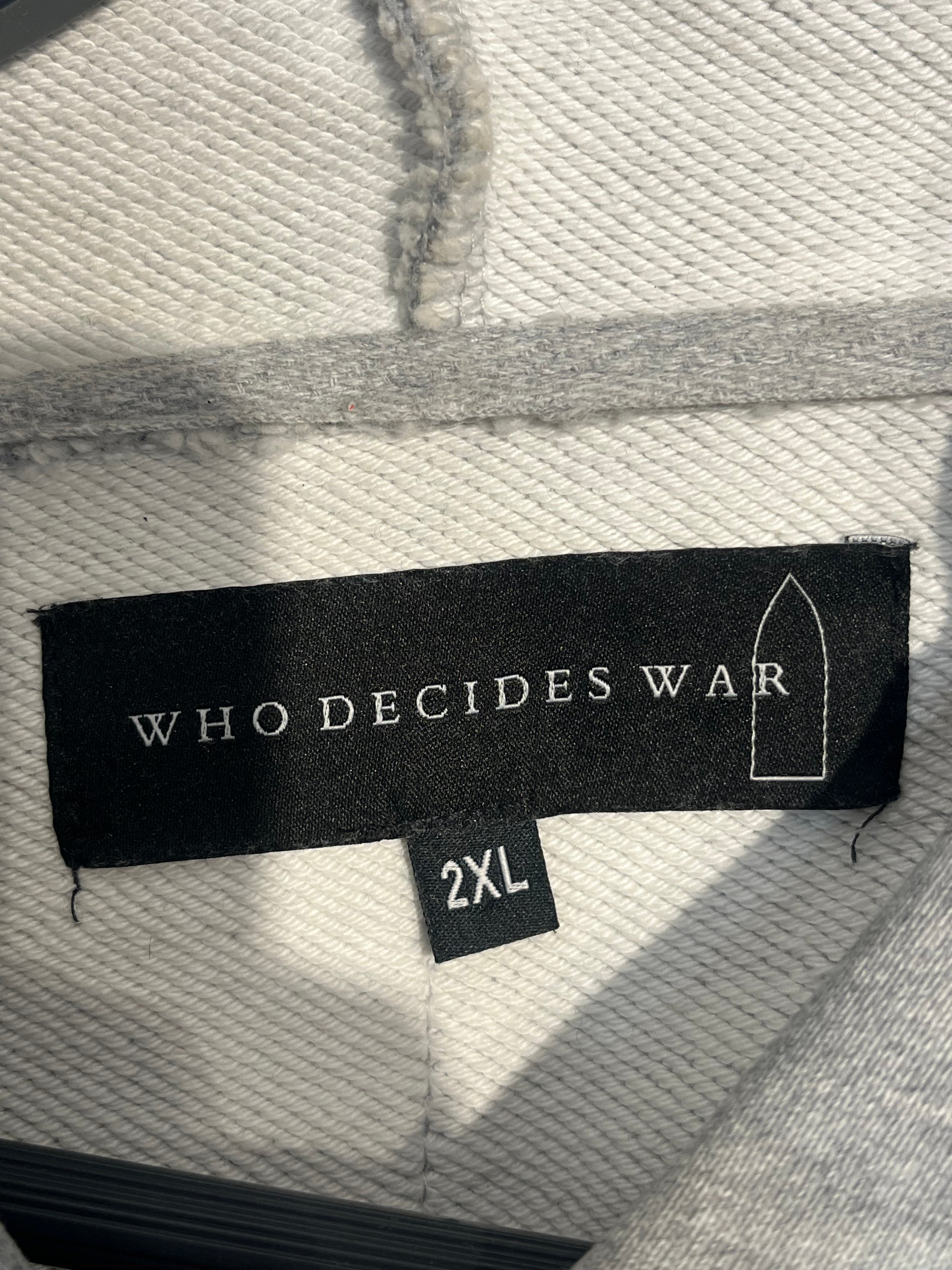WHO DECIDES WAR/Hoodie/XXL/Cotton/GRY/MIX MATERIAL LACE HOODIE view 3