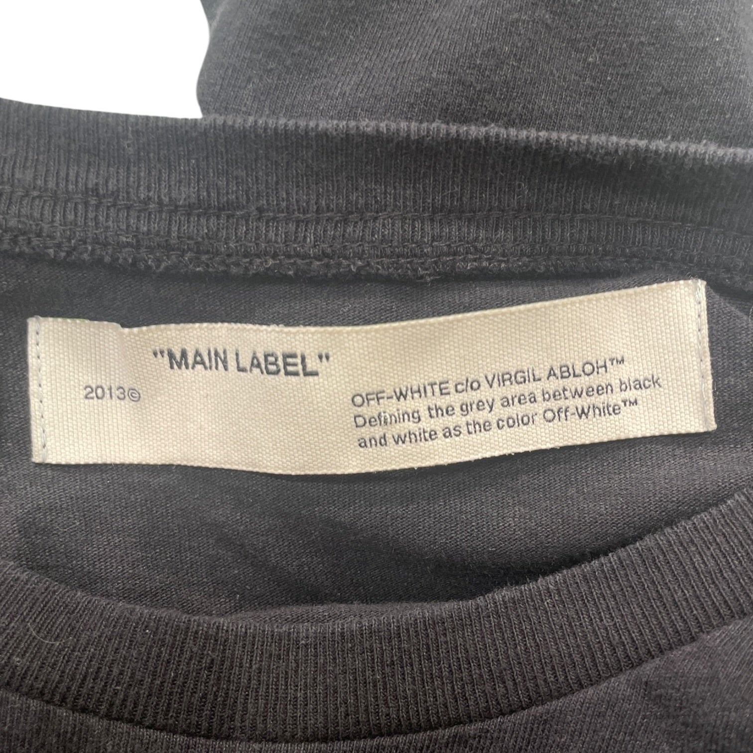 OFF-WHITE/LS T-Shirt/M/Cotton/BLK/GOLDEN RATIO GRAPHIC view 3