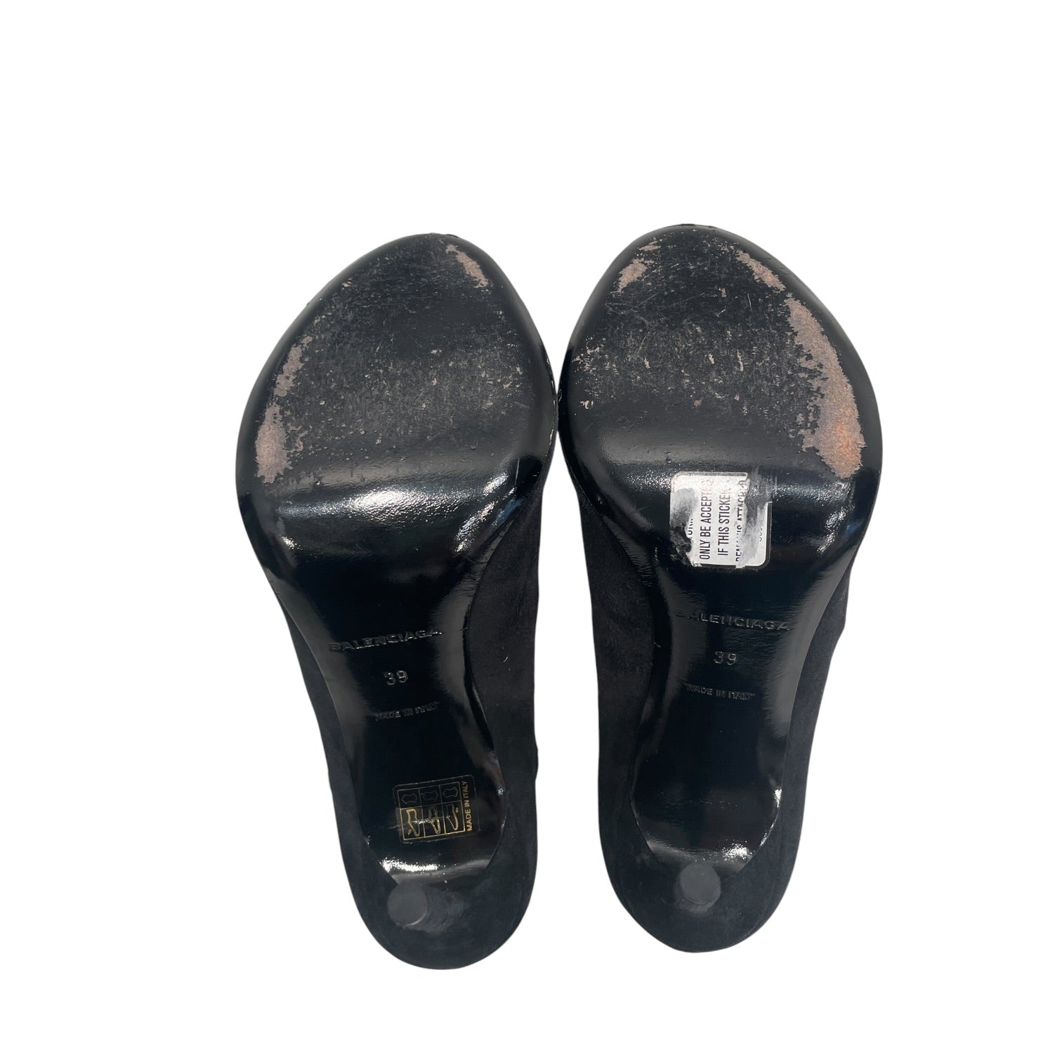 BALENCIAGA/Heels/EU 39/Suede/BLK/ view 4