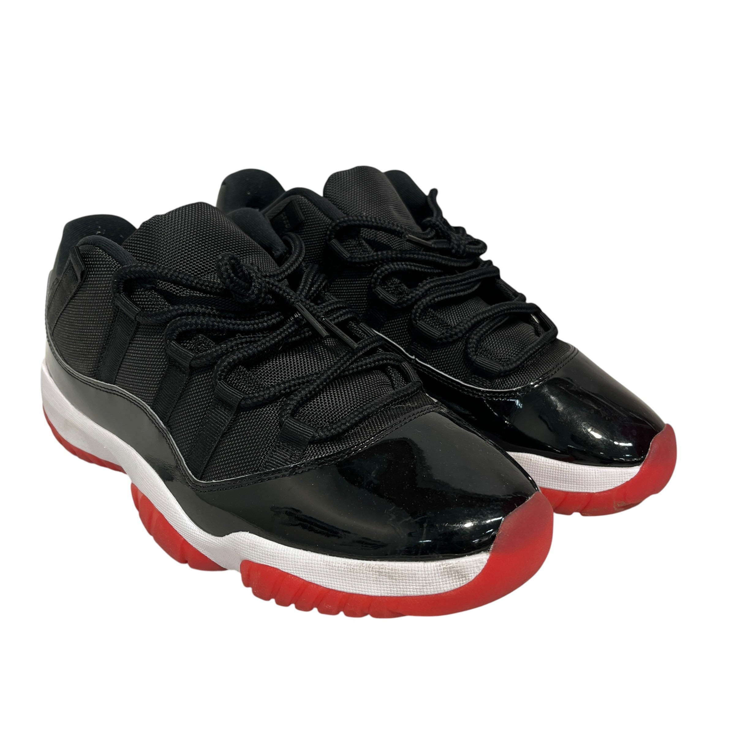 JORDAN BRAND/Low-Sneakers/US 12/Leather/BLK/bred 11 view 2