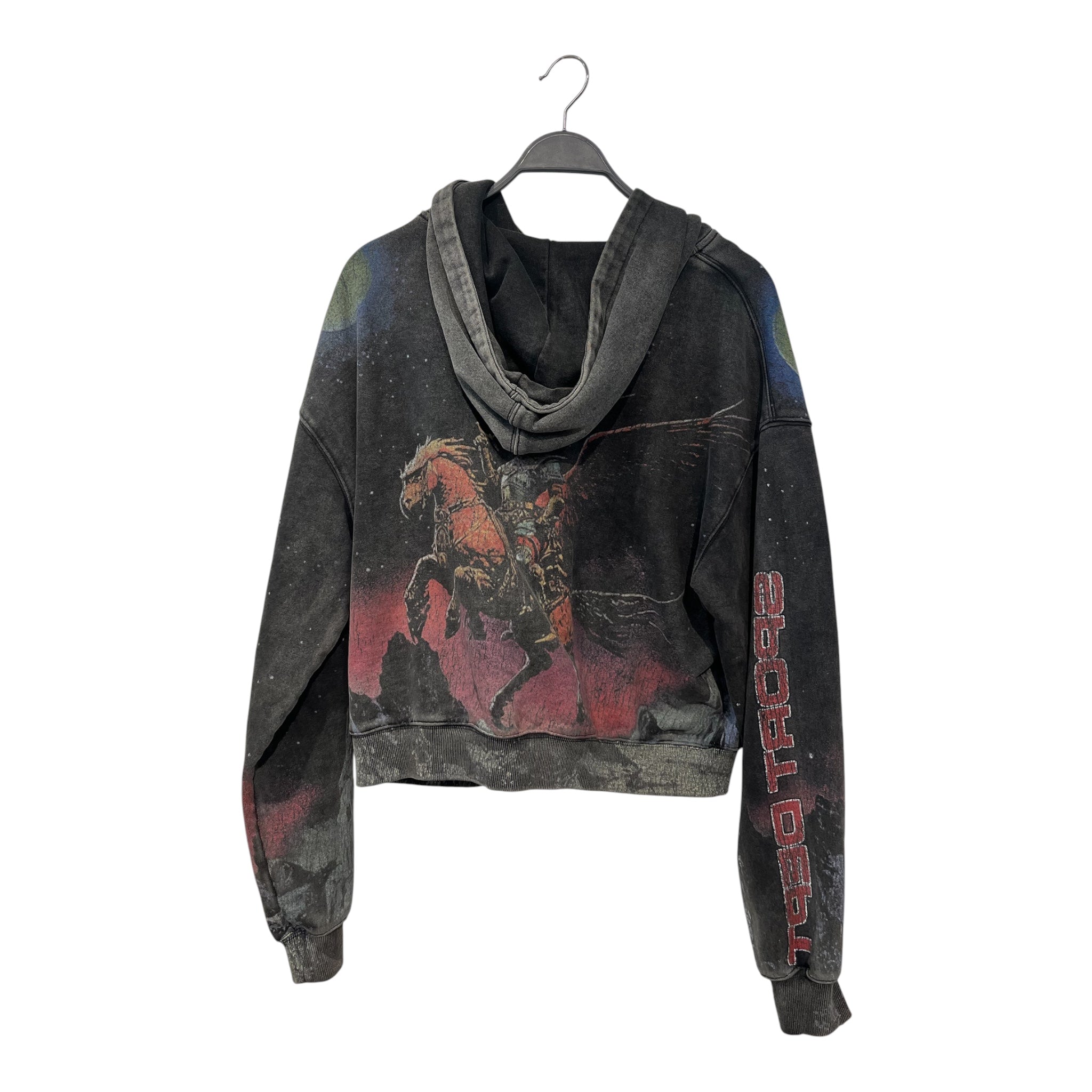 Vale/Zip Up Hoodie/M/Graphic/Cotton/GRY/neptine knight view 2
