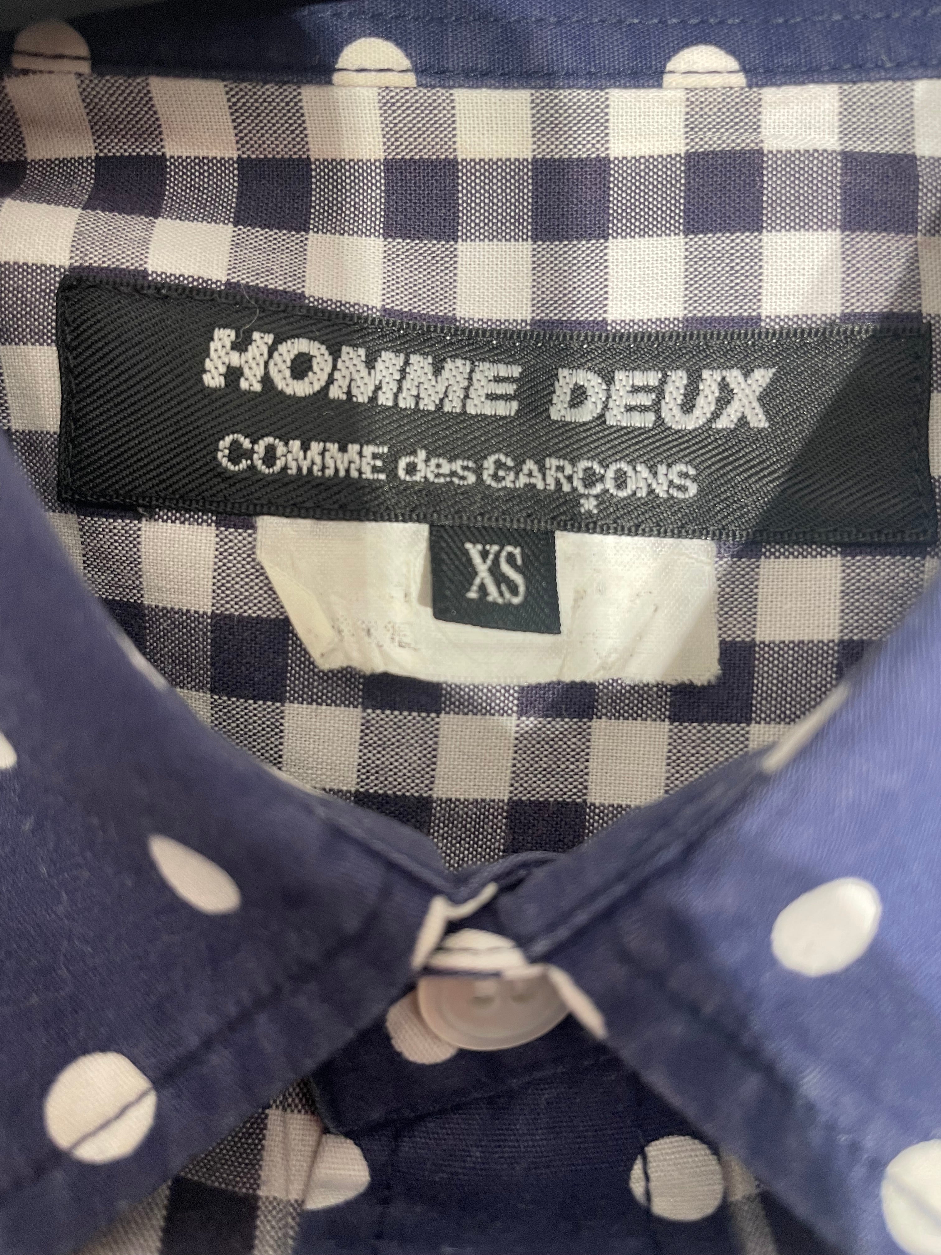 COMME des GARCONS HOMME DEUX/LS Shirt/XS/Cotton/NVY/All Over Print/ view 3