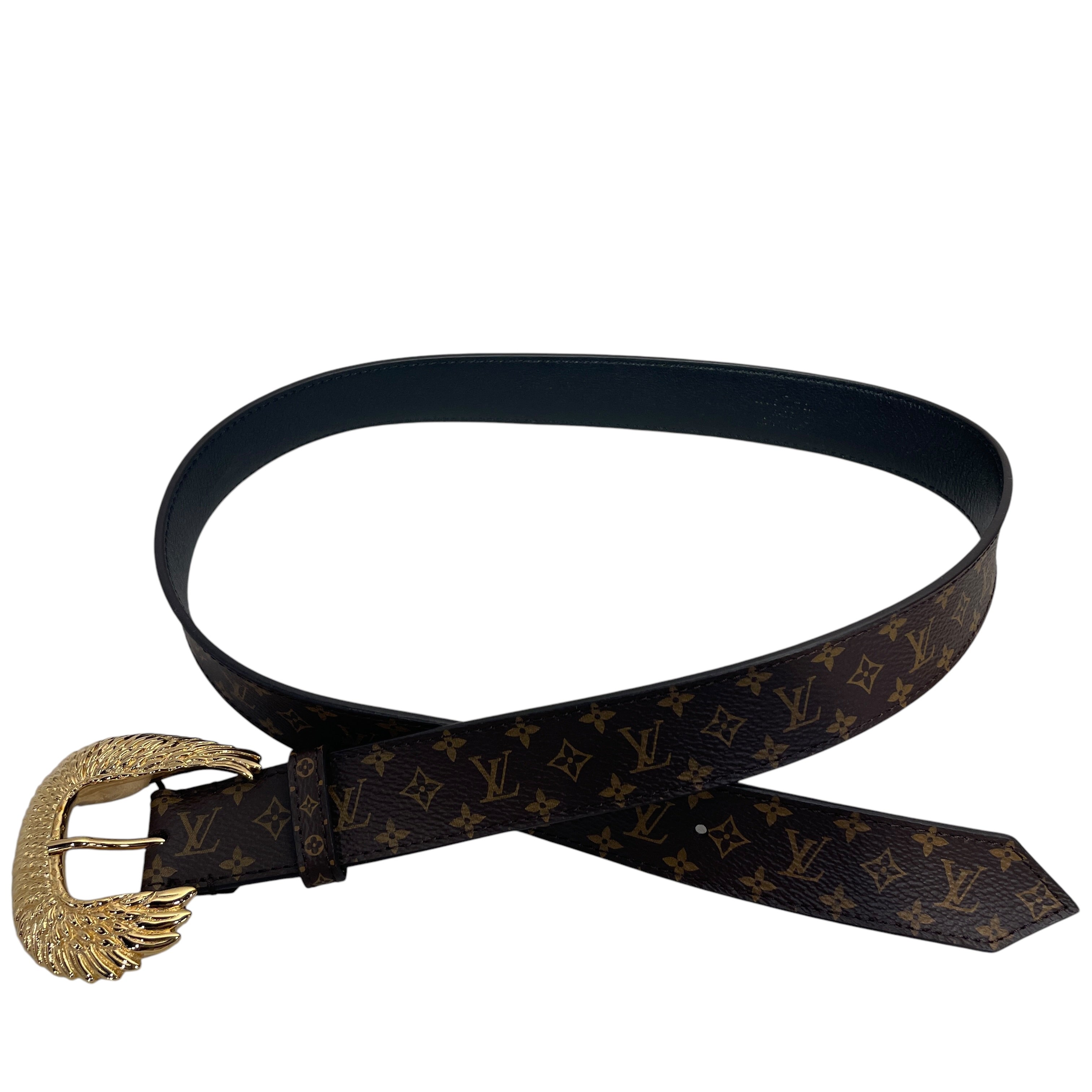 LOUIS VUITTON/Belt/Monogram/Leather/BRW/L's/ view 2