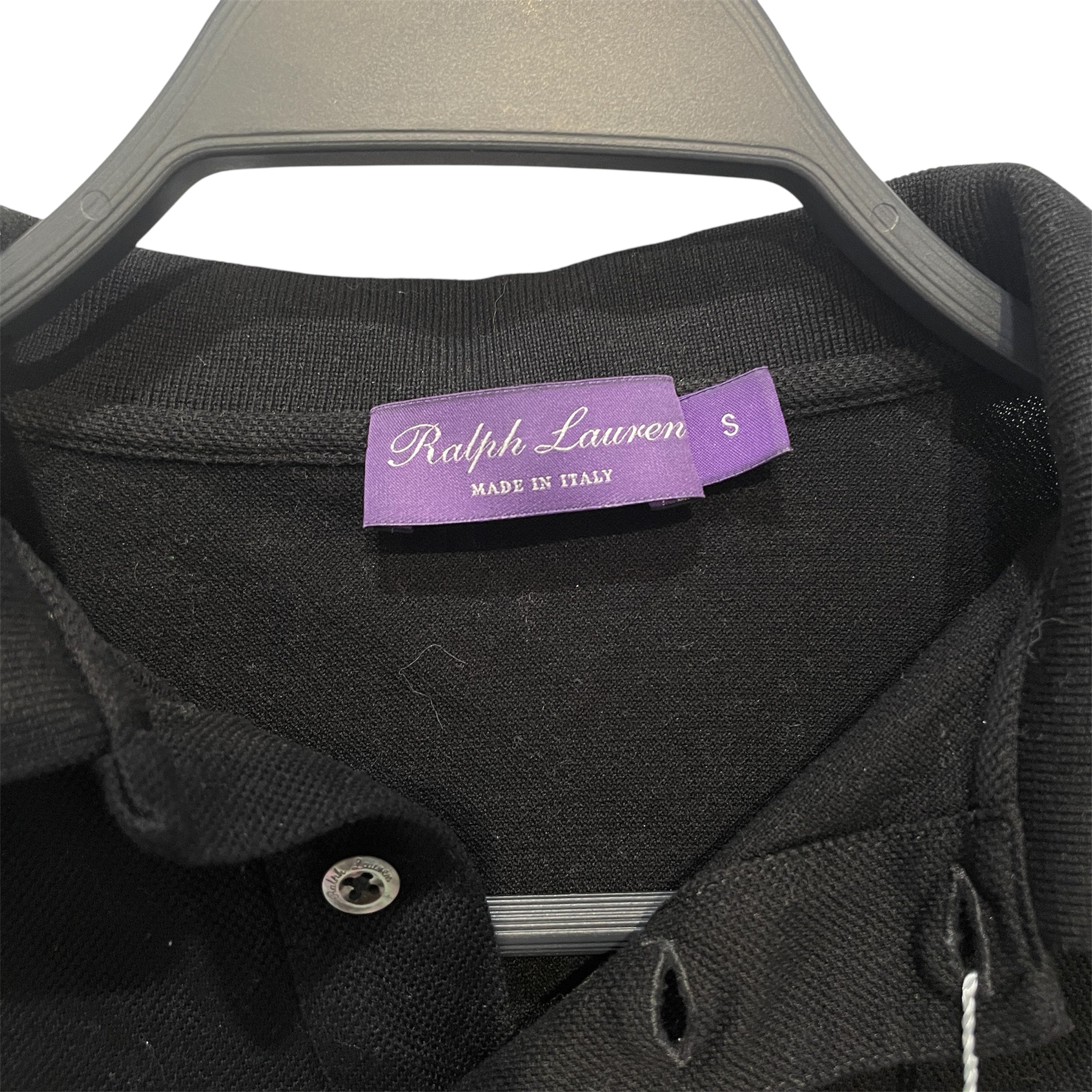 RALPH LAUREN PURPLE LABEL/LS T-Shirt/S/Cotton/BLK/Pique Long Sleeve view 3