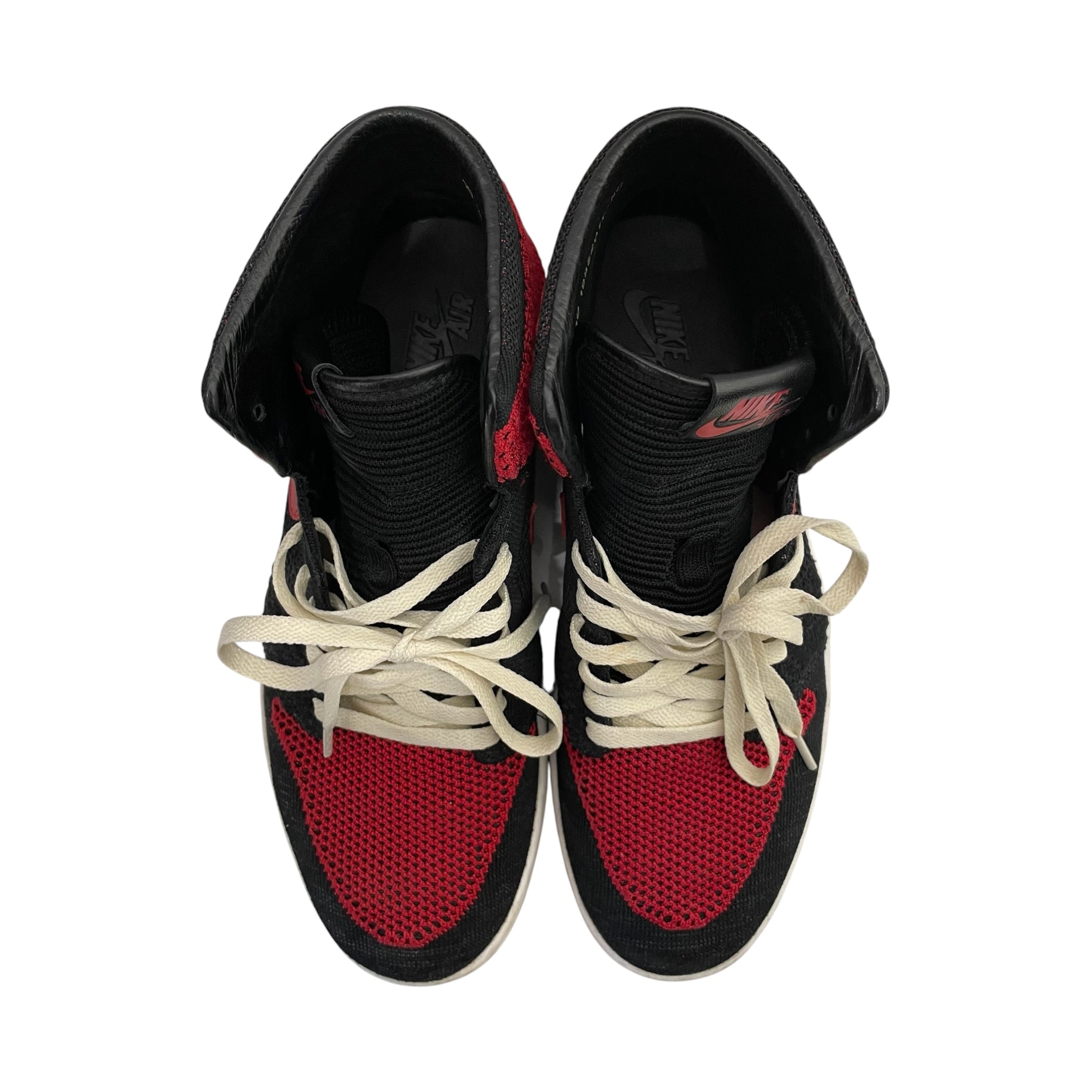 NIKE/Hi-Sneakers/US 10/Cotton/RED/jordan 1 flyknit view 5