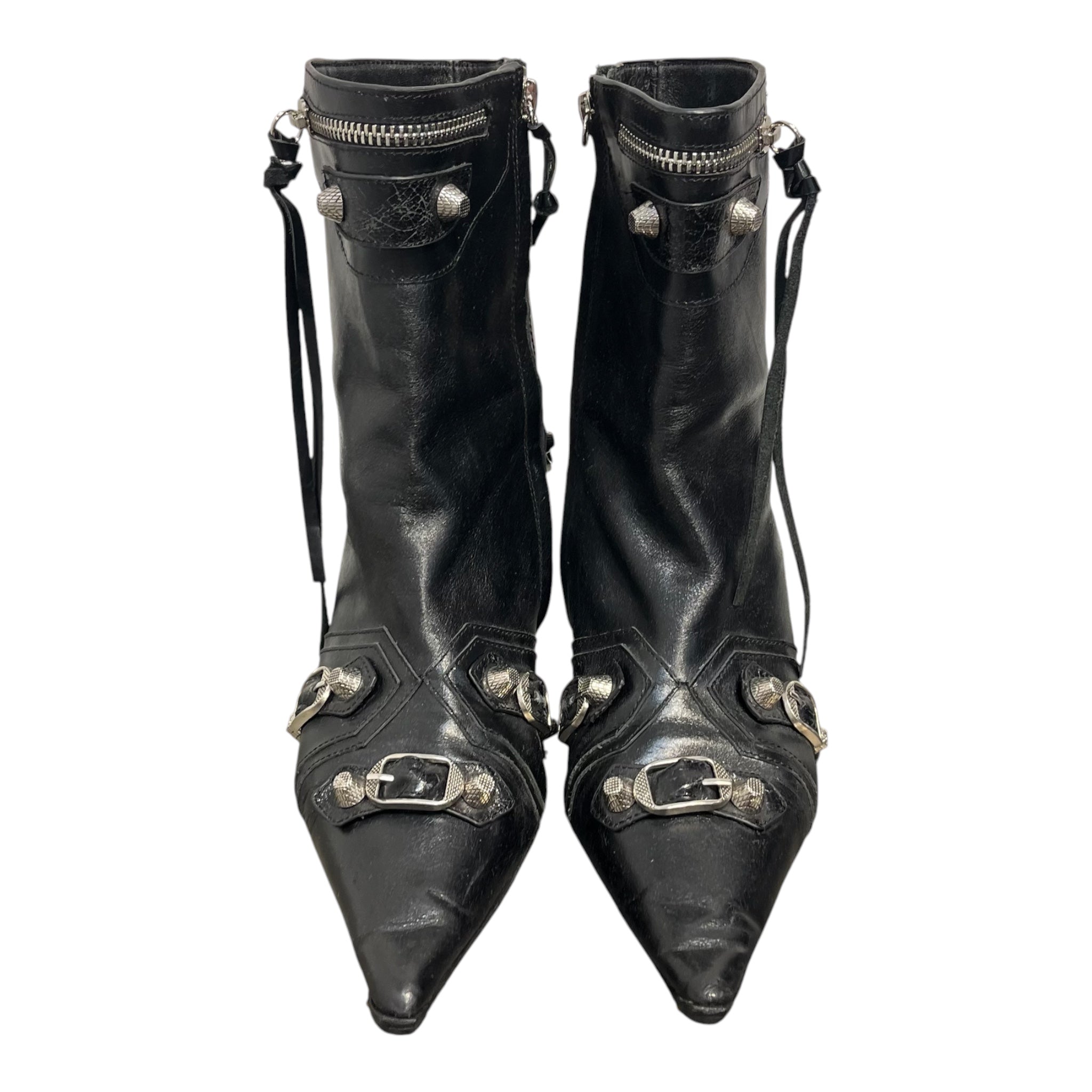 BALENCIAGA/Ankle Boots/EU 40/Leather/BLK/Agneau Arena Cagole 70mm view 5