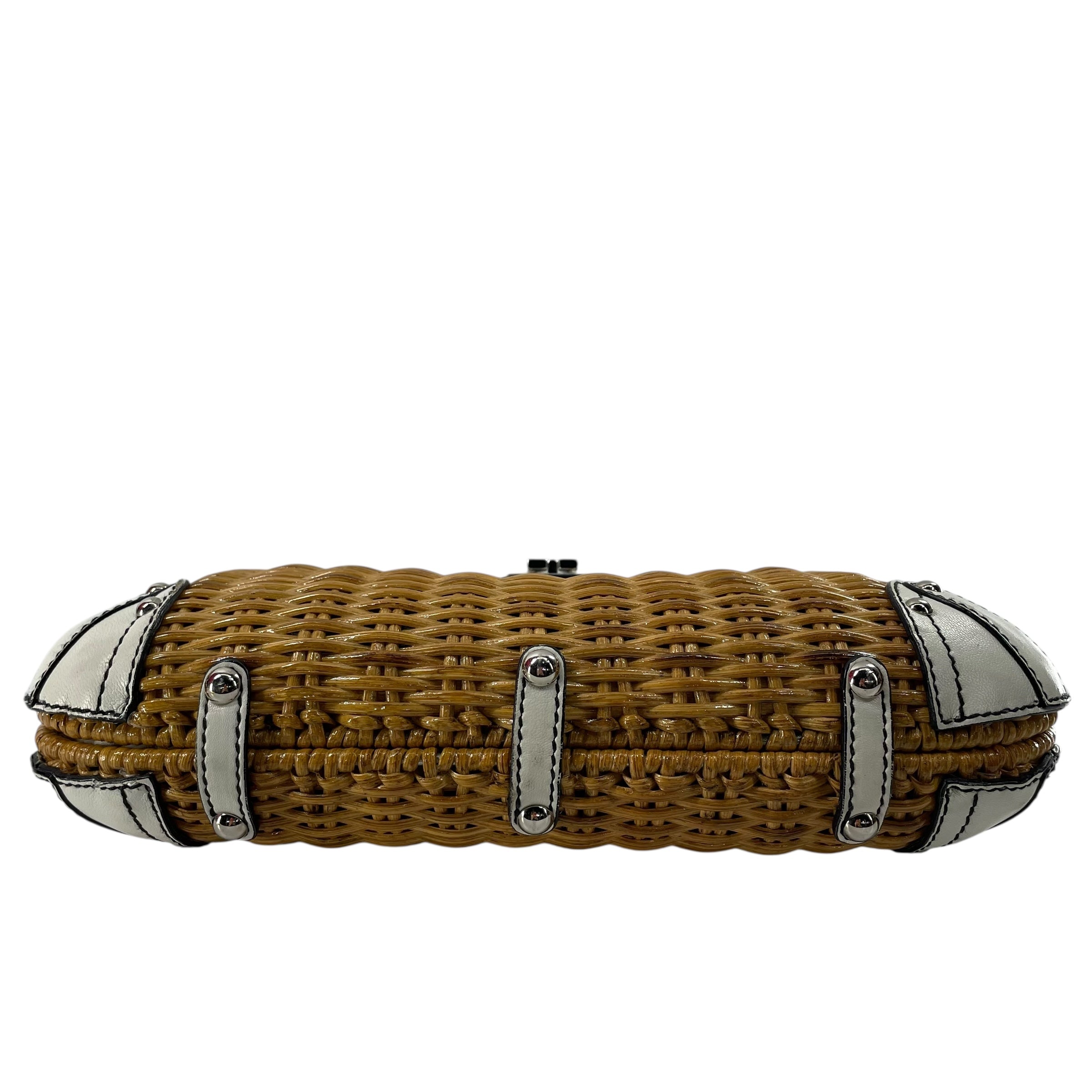 Salvatore Ferragamo/Clutch Bag/OS/Acrylic/BEG/WOVENBASKET view 4