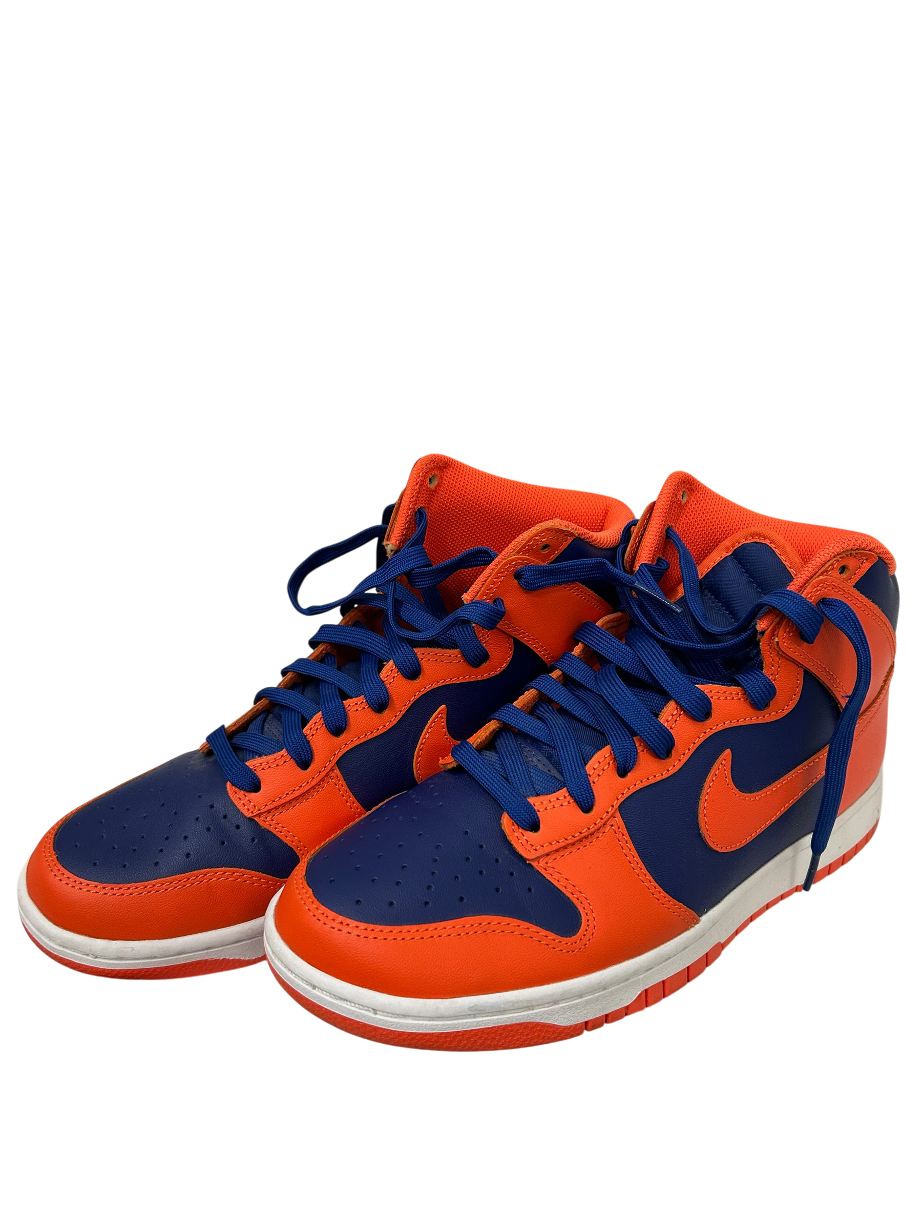 NIKE/Hi-Sneakers/US 9.5/Leather/BLU/dunk high knicks view 2
