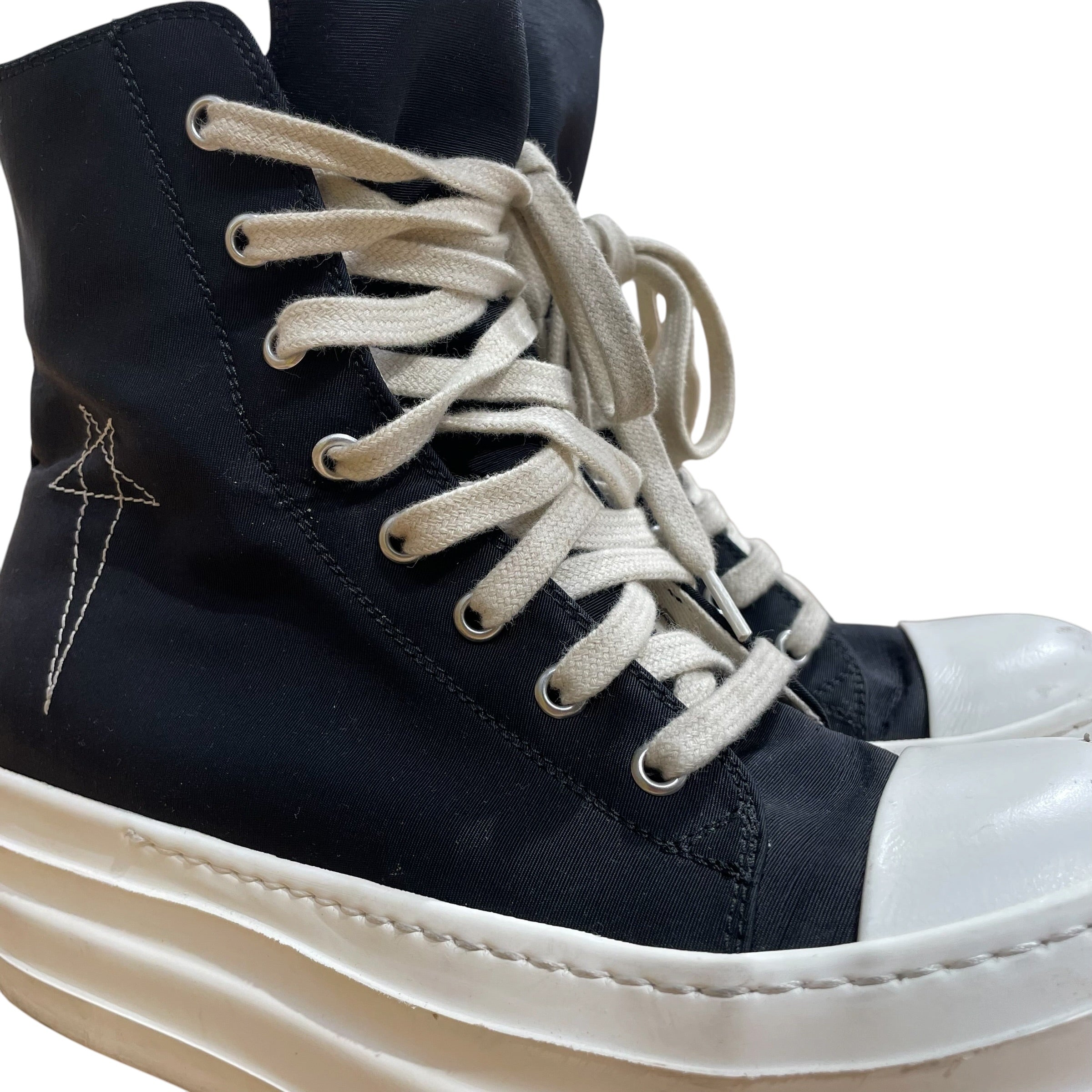 RICK OWENS DRKSHDW/Hi-Sneakers/EU 37/BLK/ramone hightop stacked sneaker view 10