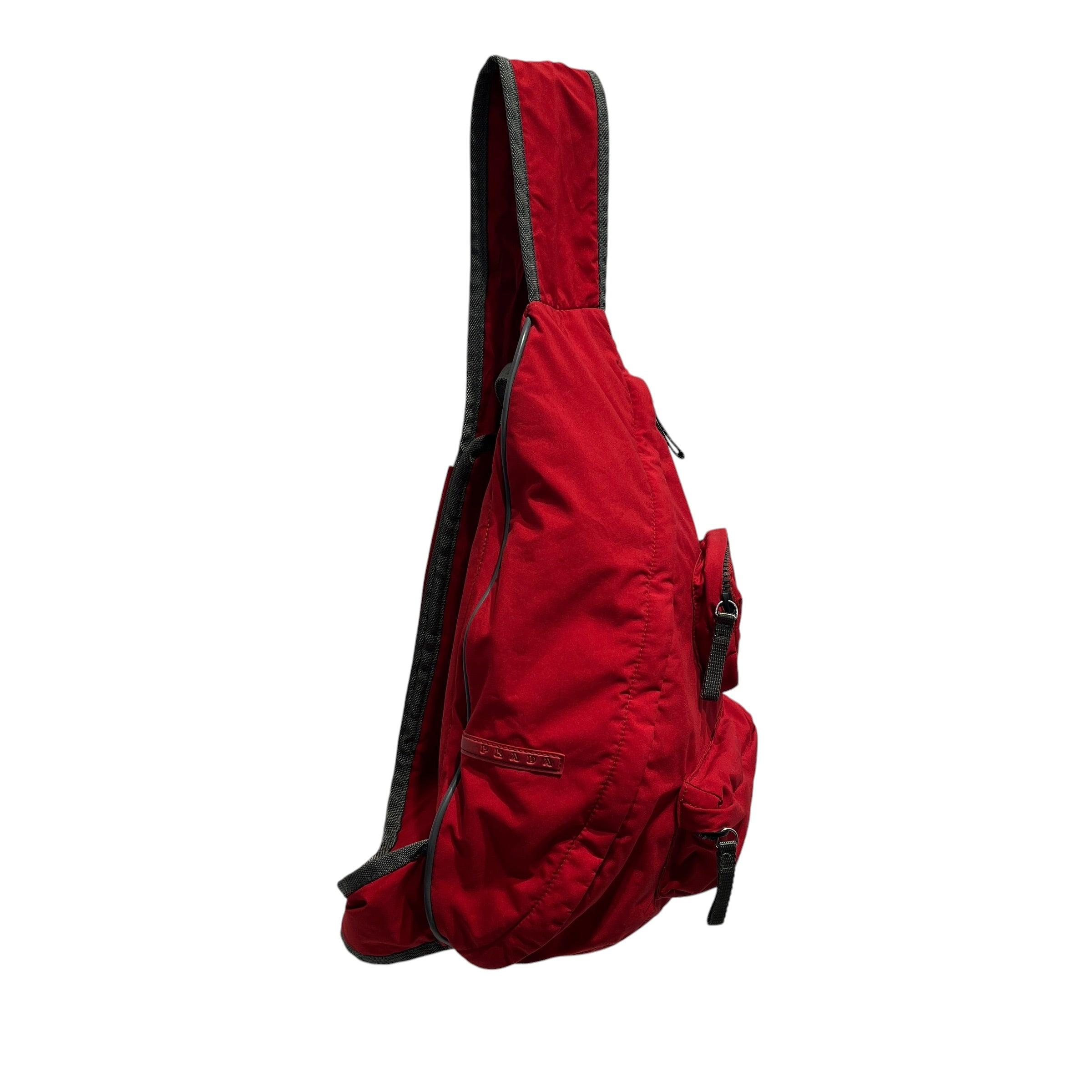 PRADA SPORT/Backpack/Nylon/RED/crossbody rucksack view 13