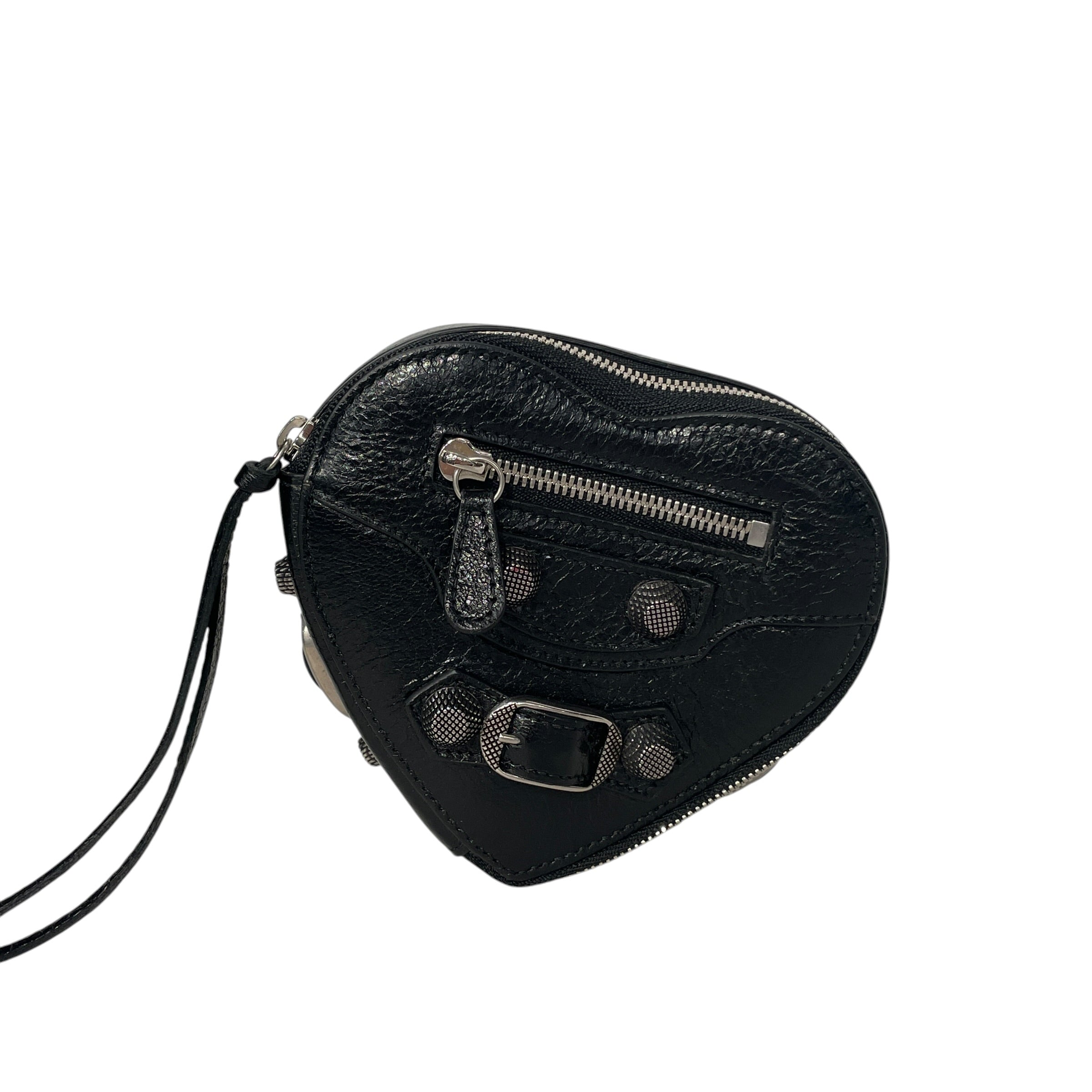 BALENCIAGA/Pouch/Leather/BLK/HEART BOX view 2
