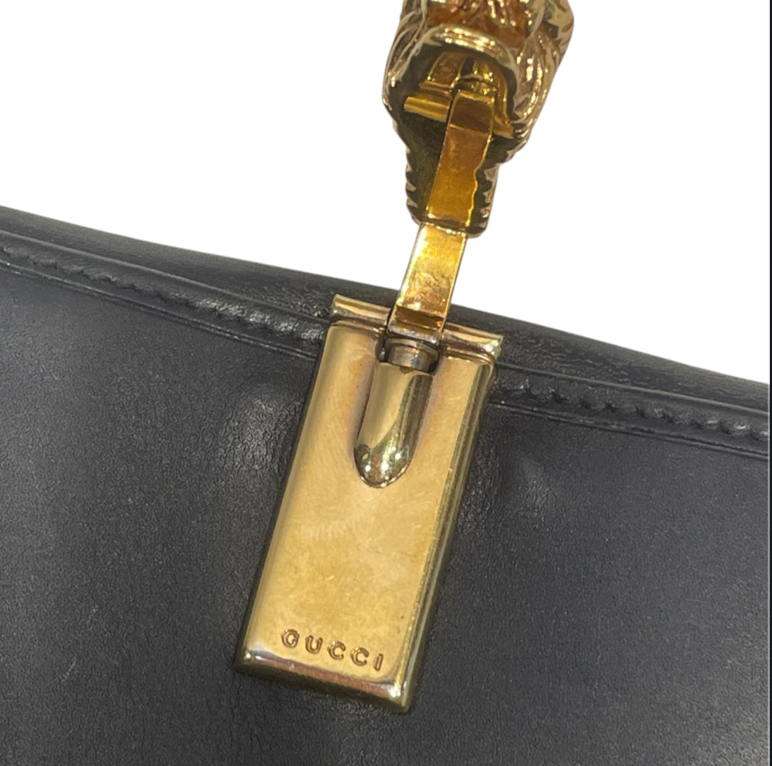 GUCCI/Trifold Wallet/Monogram/Cotton/BLK/L's/gold tiger view 5
