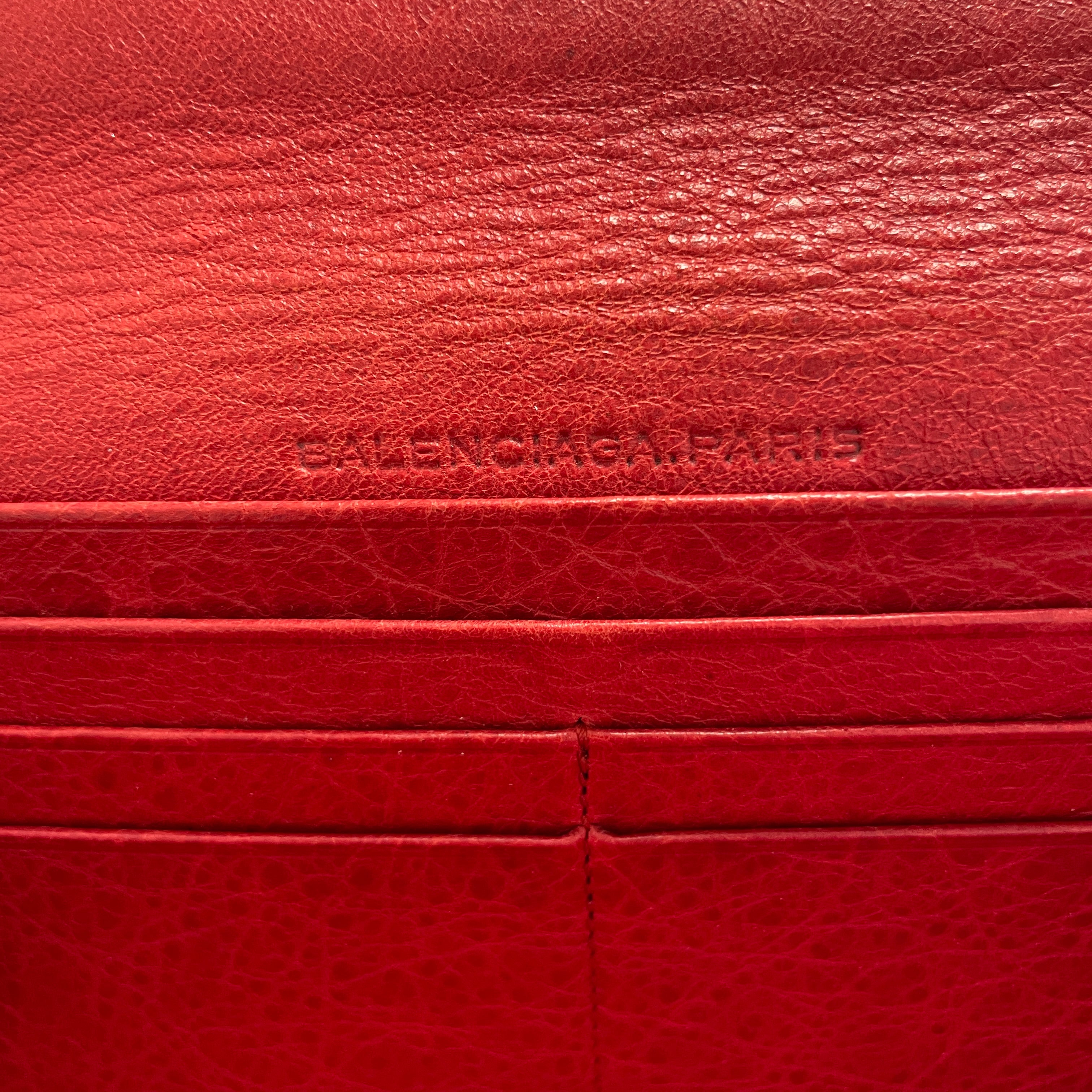 BALENCIAGA/Long Wallet/Lambskin/RED/ view 5