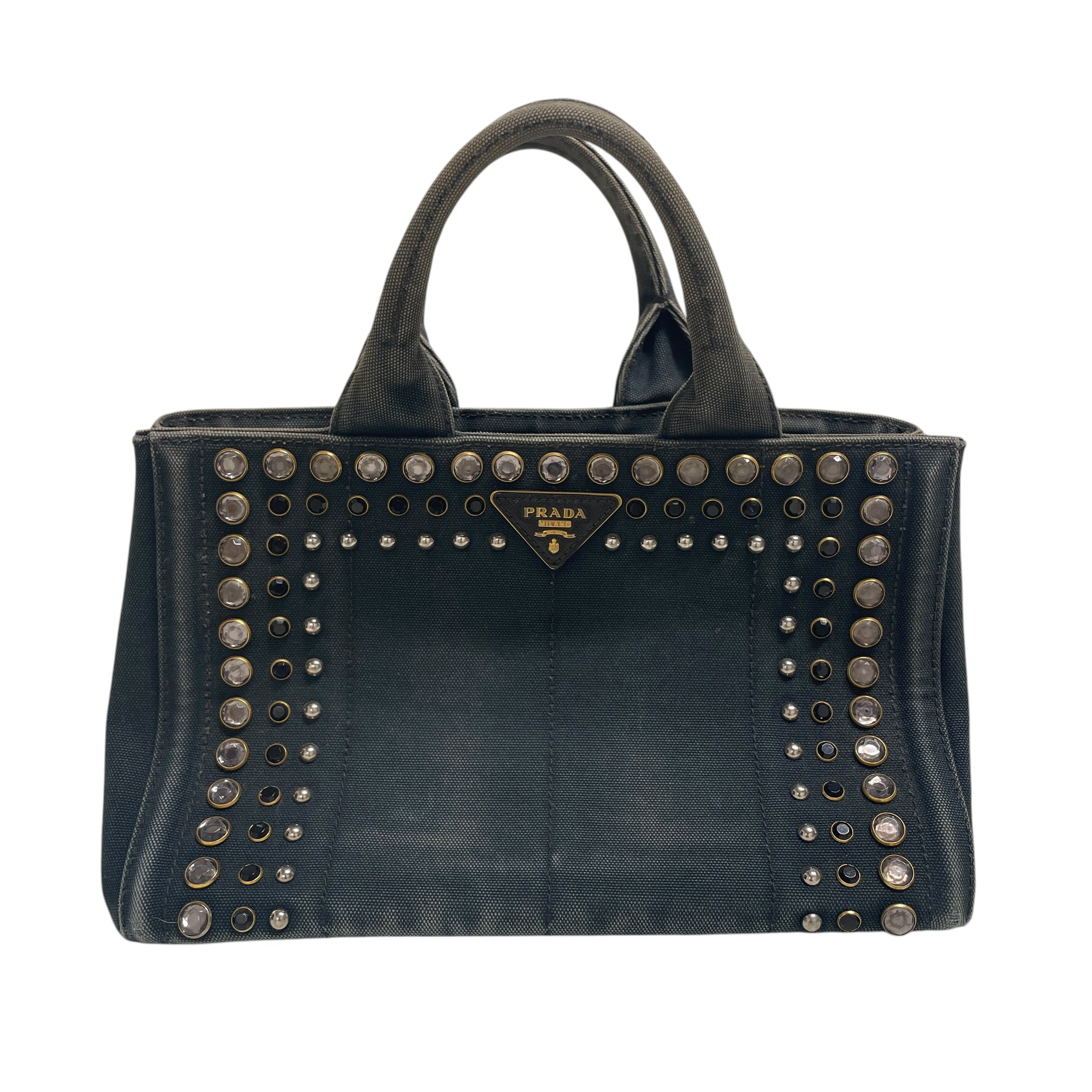PRADA/Bag/Cotton/NVY/JEWEL HANDBAG view 3