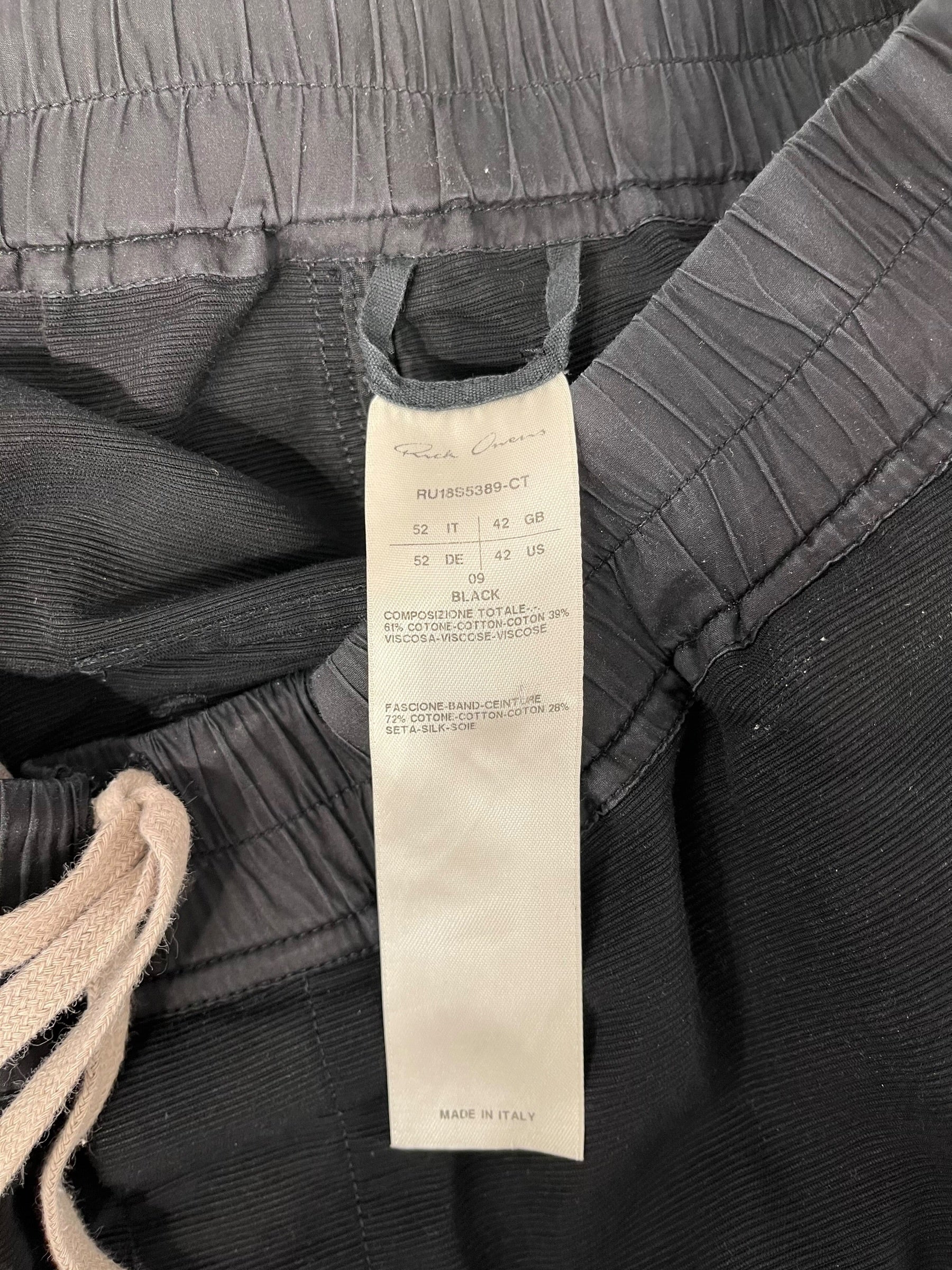 Rick Owens/Shorts/42/Cotton/BLK/DIRT SS18 DROP CROTCH SHORT view 3