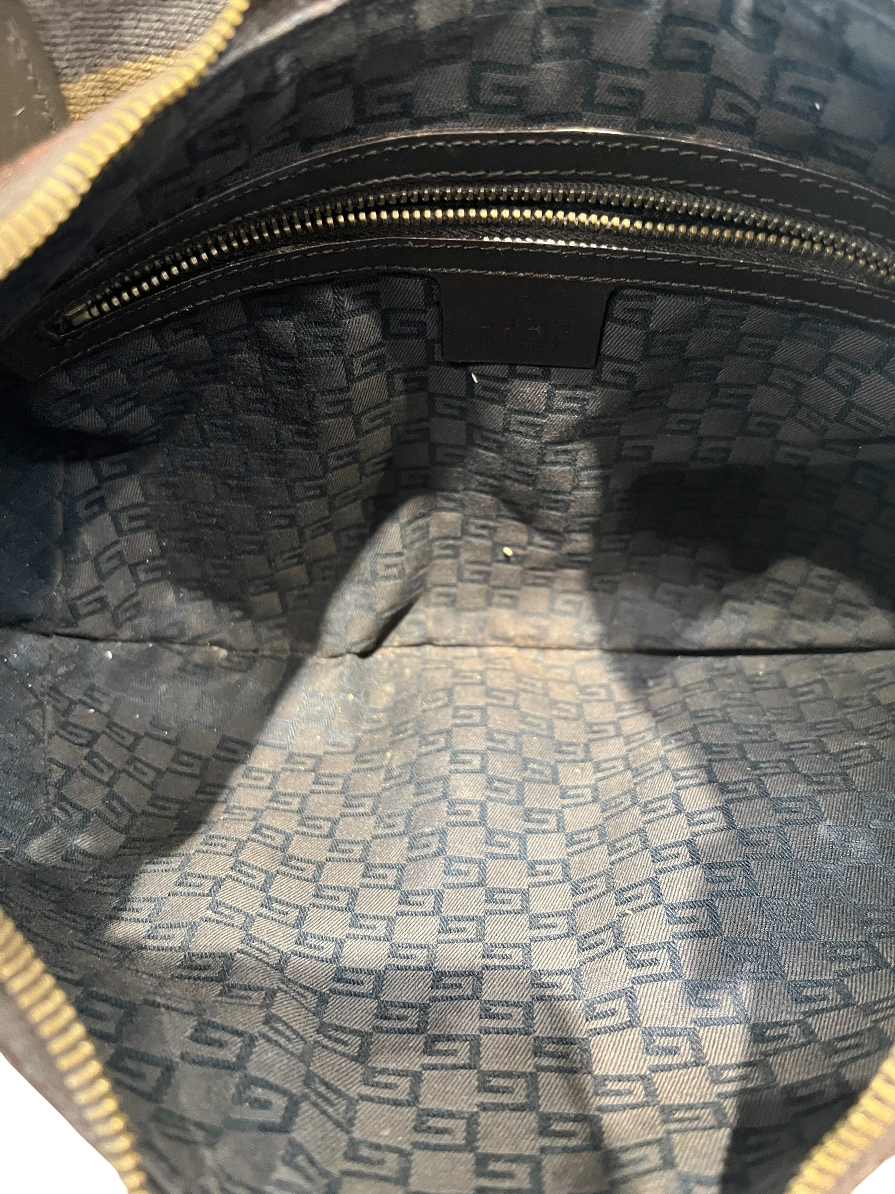 GUCCI/Clutch Bag/Leather/KHK/GOLD view 5