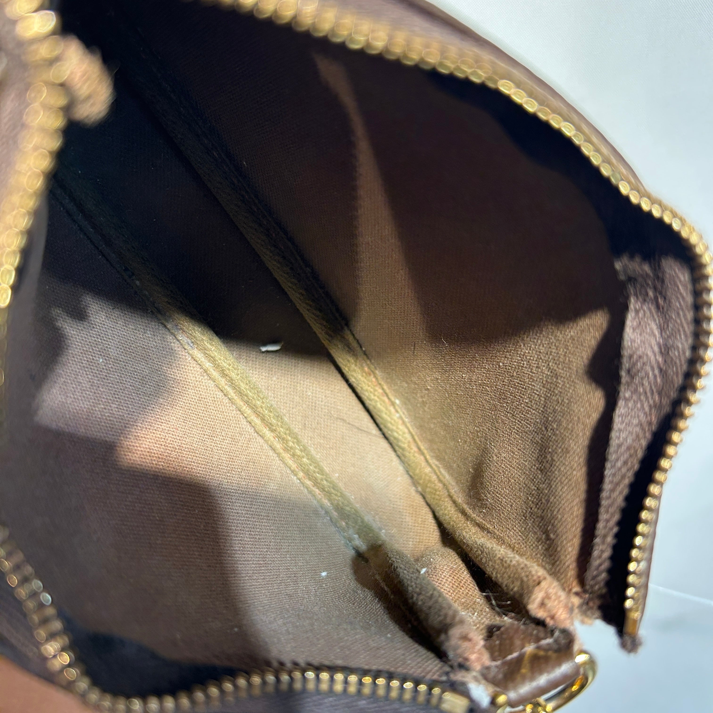 LOUIS VUITTON/Bag/Monogram/Leather/BRW/Zip Pouch Wristlet view 6