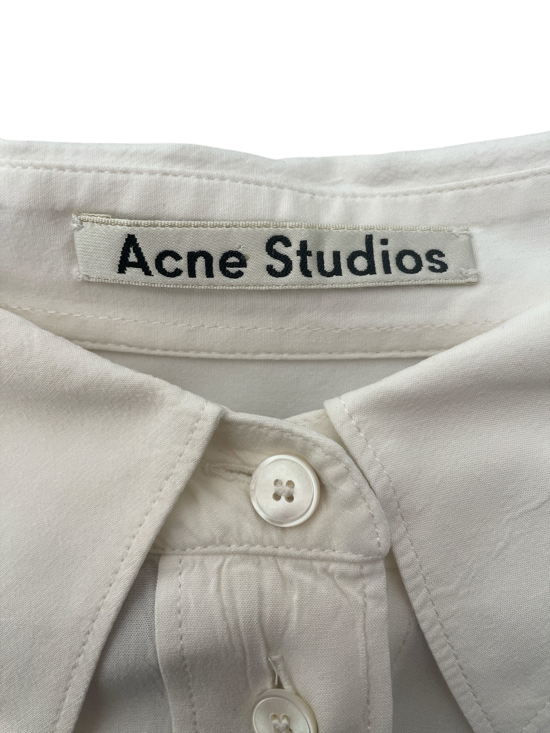 Acne Studios/LS Shirt/WHT/Silk Shirt view 3