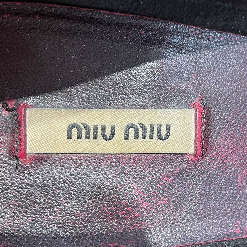MIU MIU/Heels/EU 37/Suede/BLK/