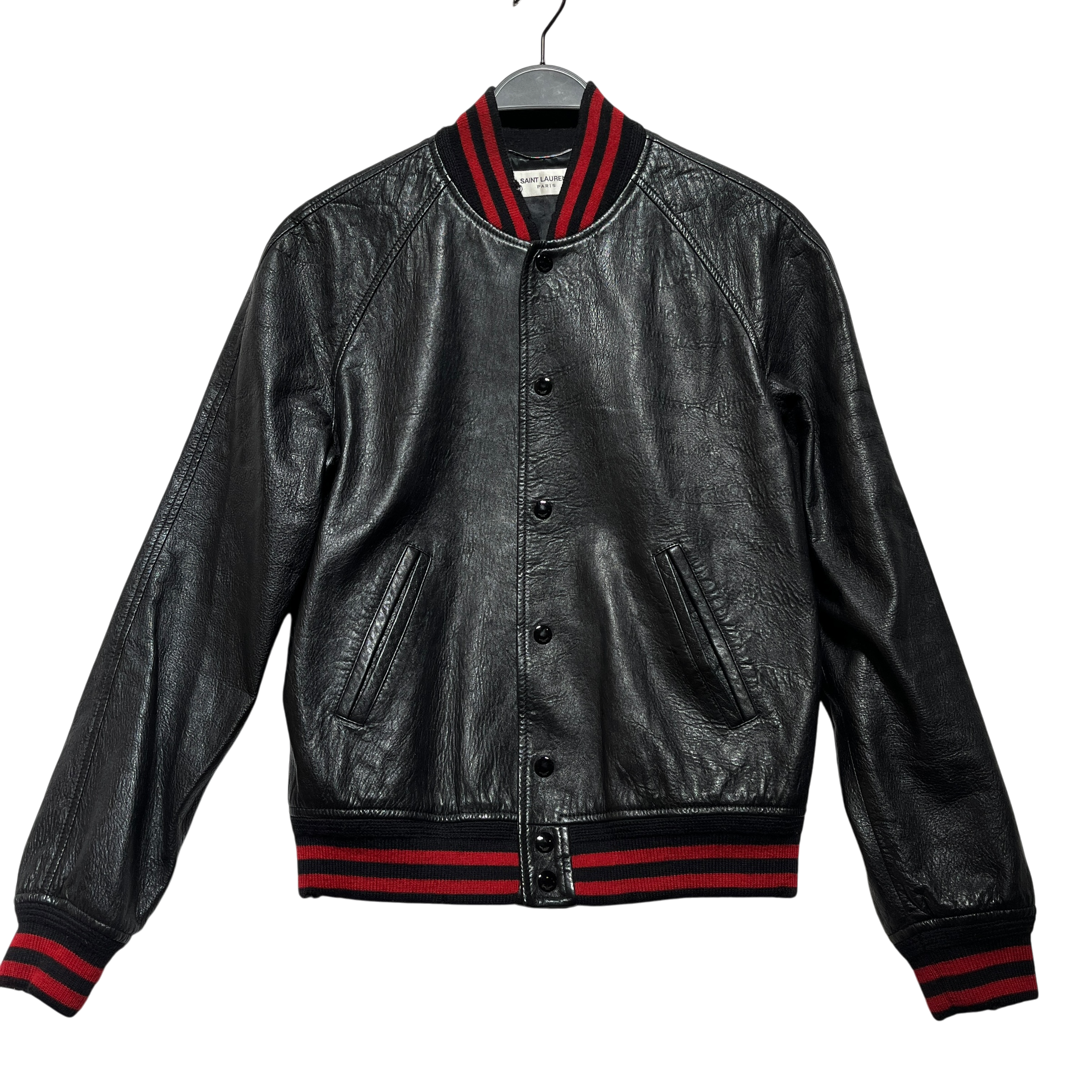 SAINT LAURENT/Jacket/44/Leather/BLK/ view 1