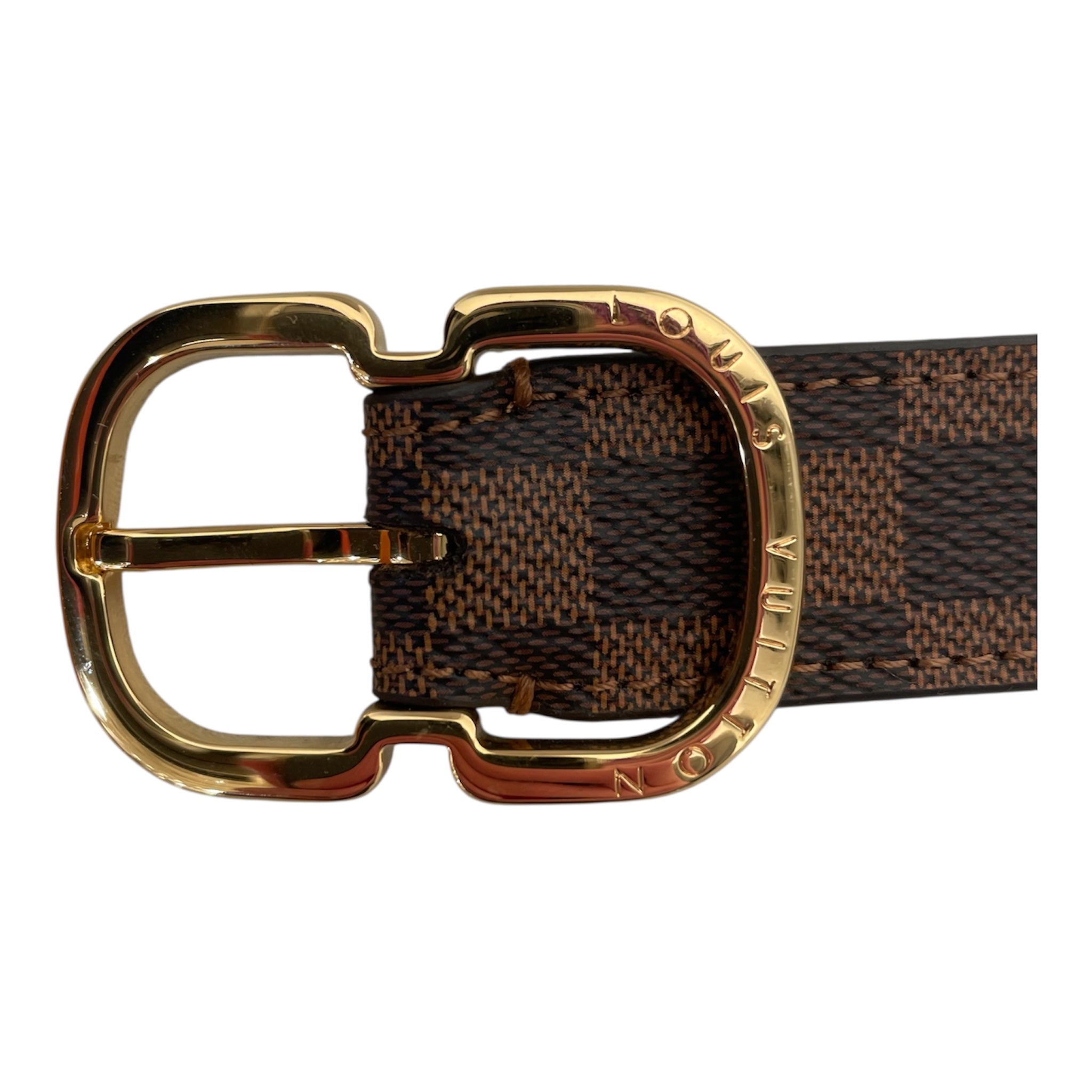 LOUIS VUITTON/Belt/Monogram/Leather/BRW/monogram belt view 3