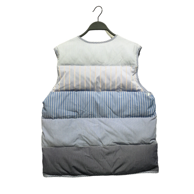 KITH/Puffer Vest/S/Stripe/Cotton/BLU/