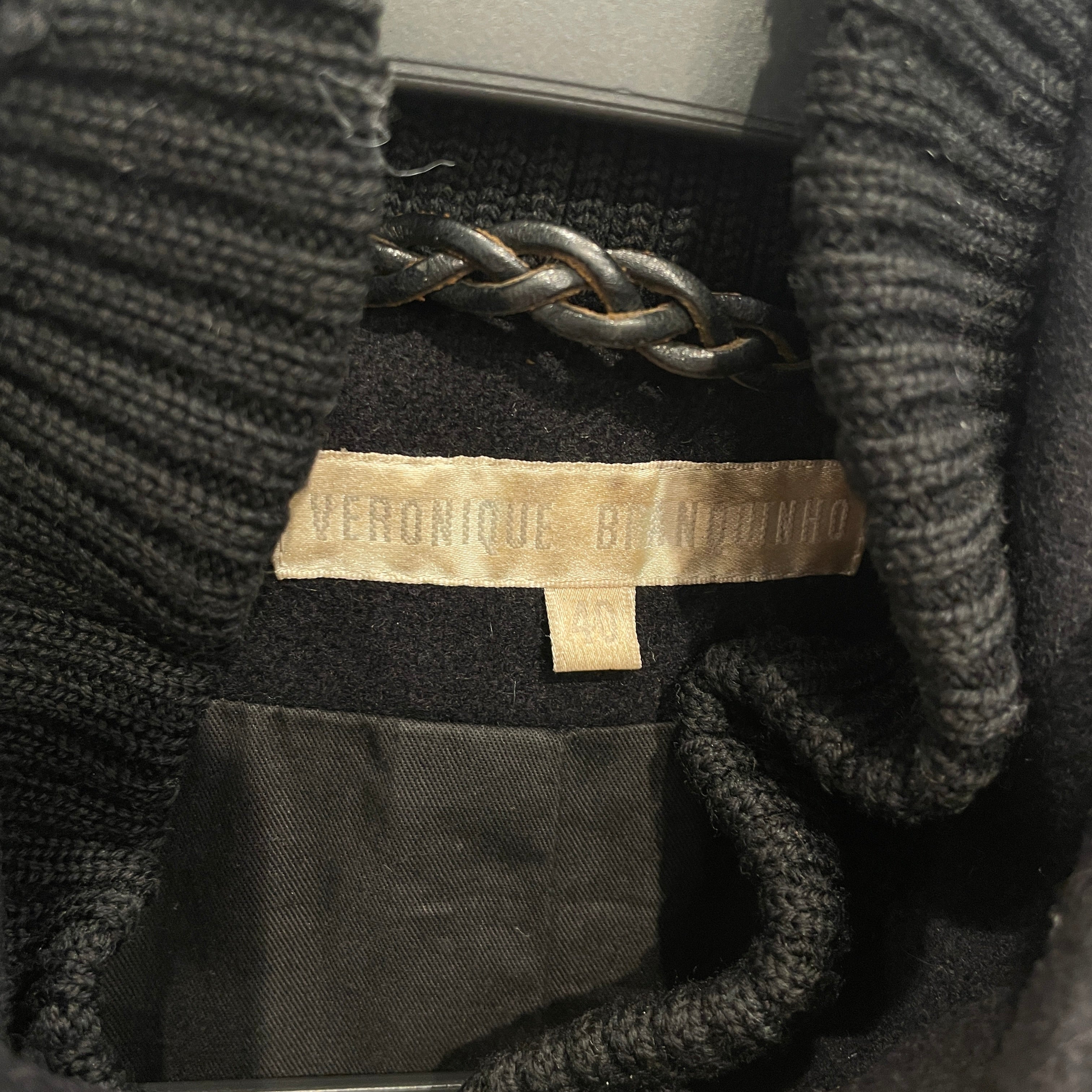 VERONIQUE BRANQUINHO/Jacket/40/Wool/BLK/ view 3