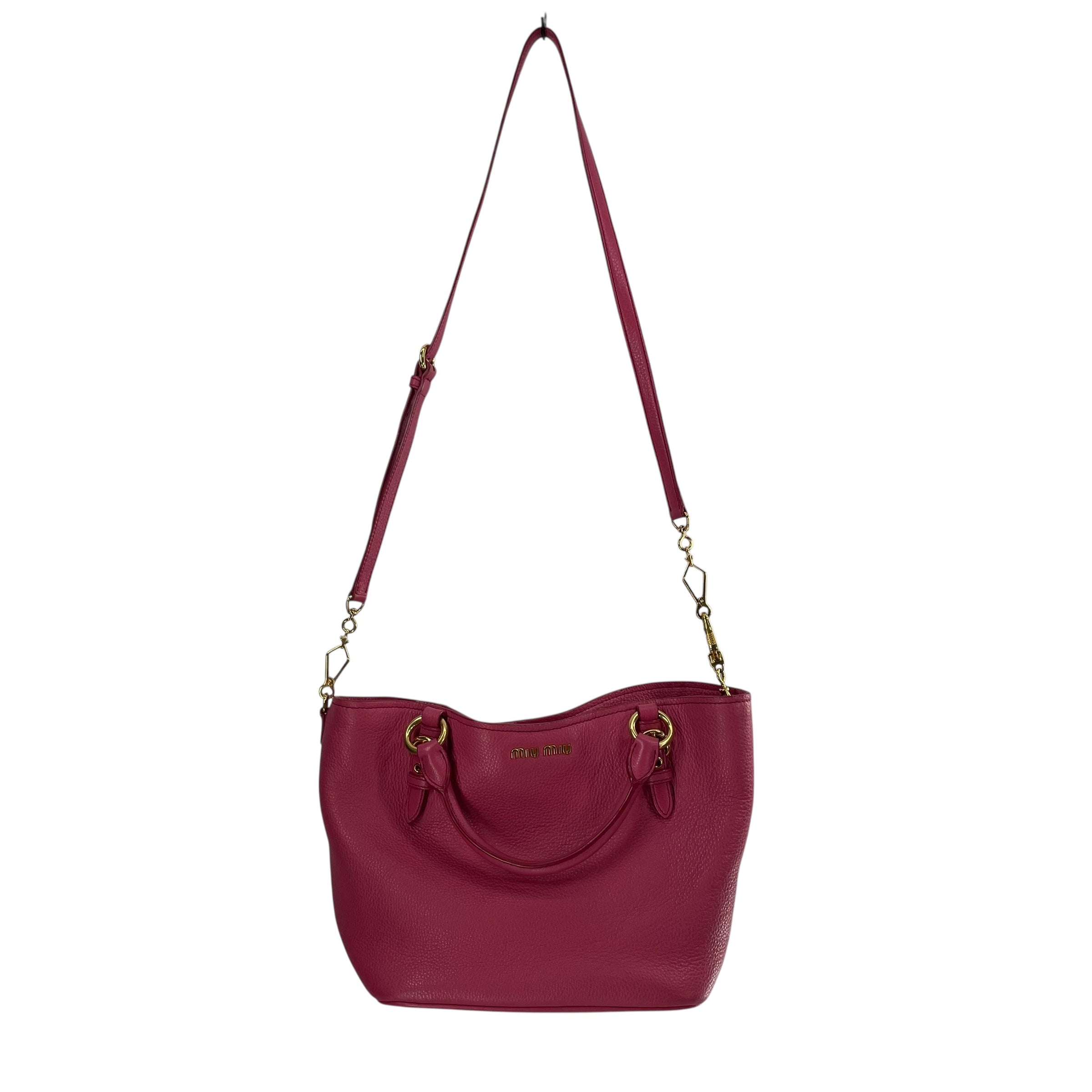 MIU MIU/Hand Bag/Leather/PNK/GOLD HARDWARE view 4